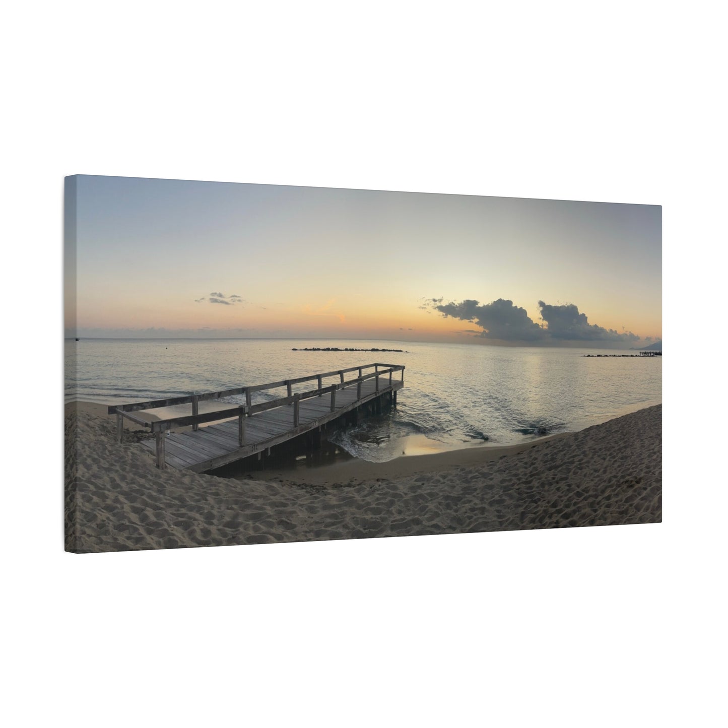 Serene Beach Sunset Canvas Wall Art