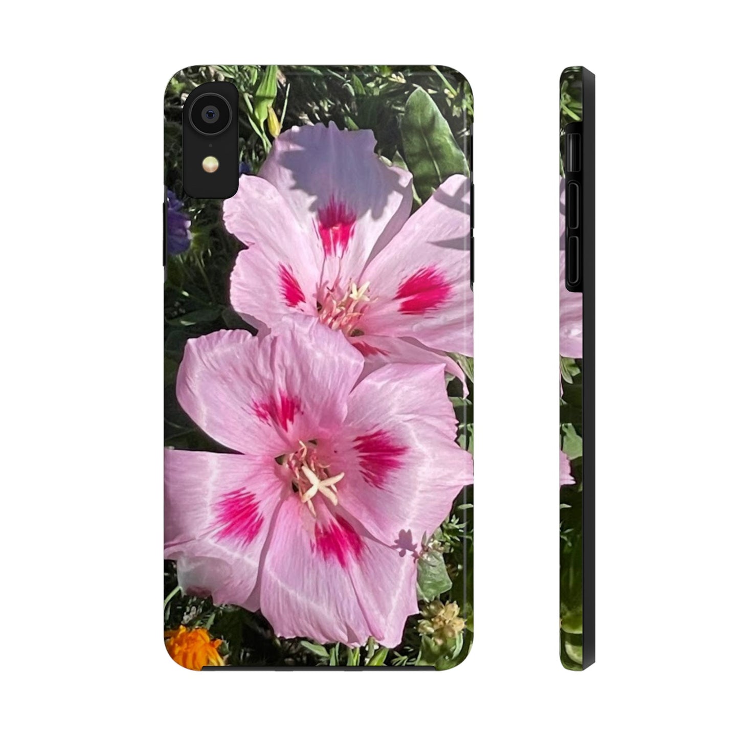 Vibrant Floral Tough Phone Case - Durable Protection with Stunning Pink Flowers