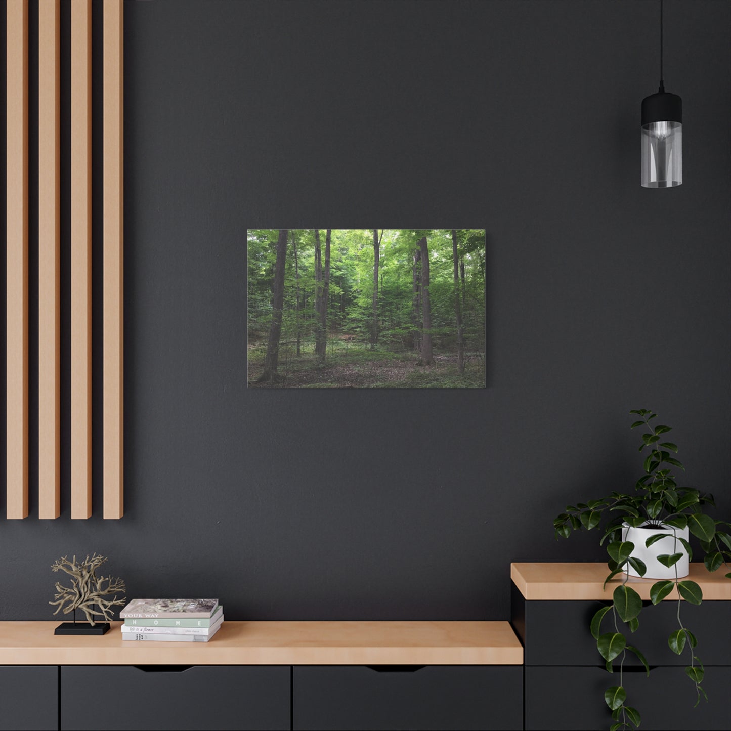 Serene Forest Canvas Art - Stretched Wall Décor for Natural Ambiance Sacred Grove