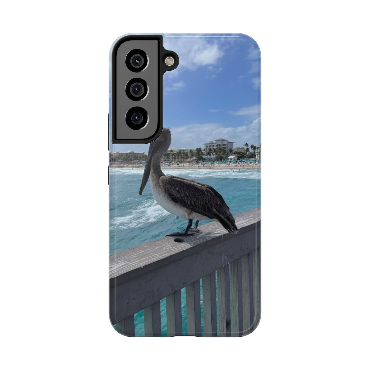 Coastal Pelican Tough Phone Cases - Durable Protection with Ocean Vibe