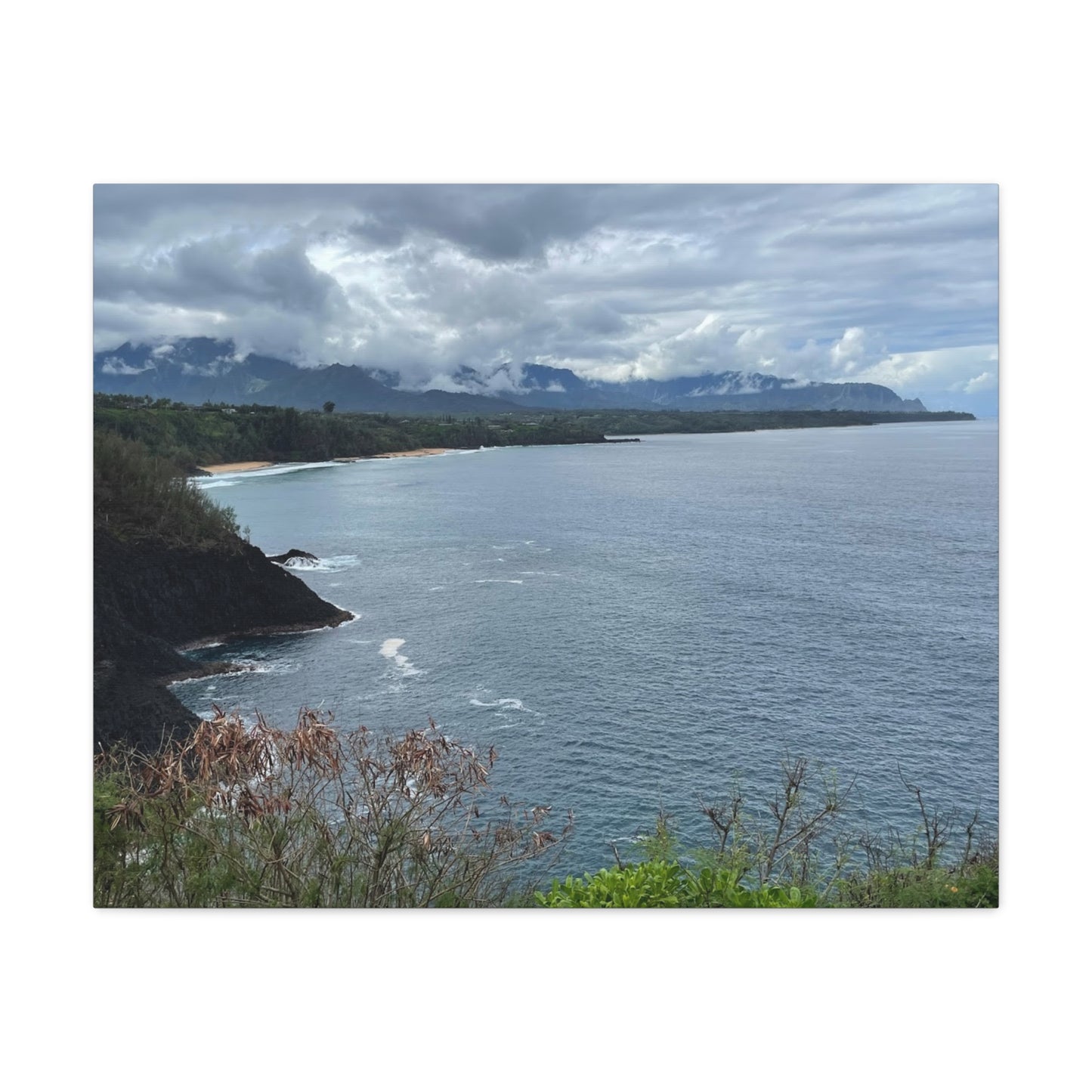 Coastal Landscape Canvas Wall Art - Tranquil Ocean View