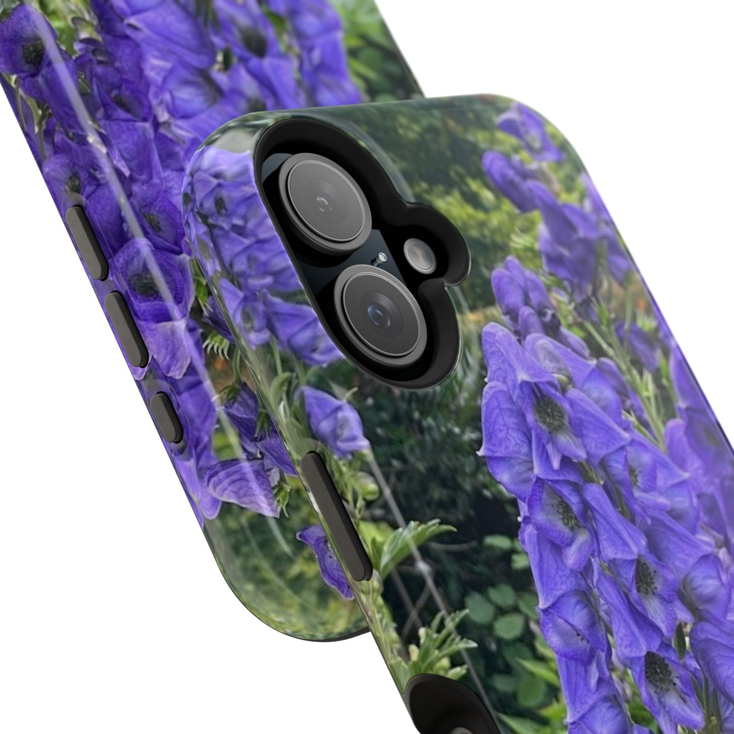 Floral Magnetic Tough Case - Vibrant Purple Flower Design for Resilience and Style