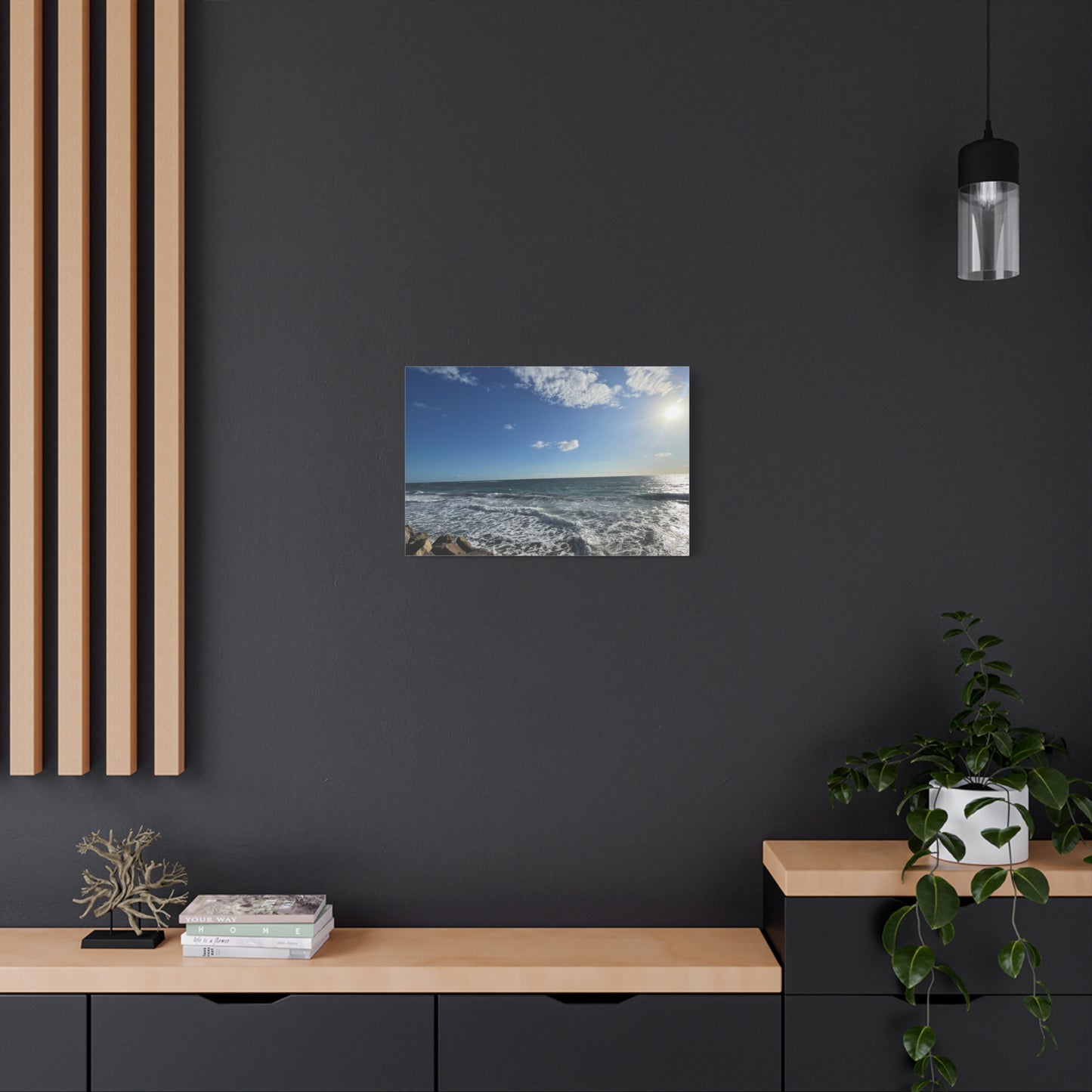 Ocean Waves Stretched Canvas Art - Serene Coastal Home Decor