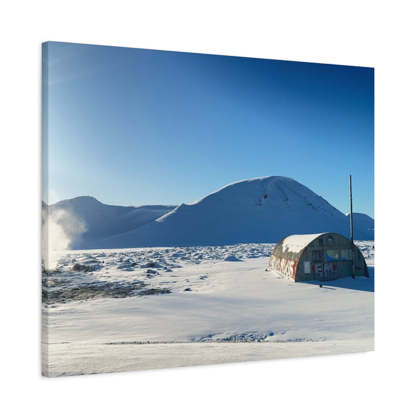 Snow-Covered Landscape Canvas Art - Stretched Matte Print