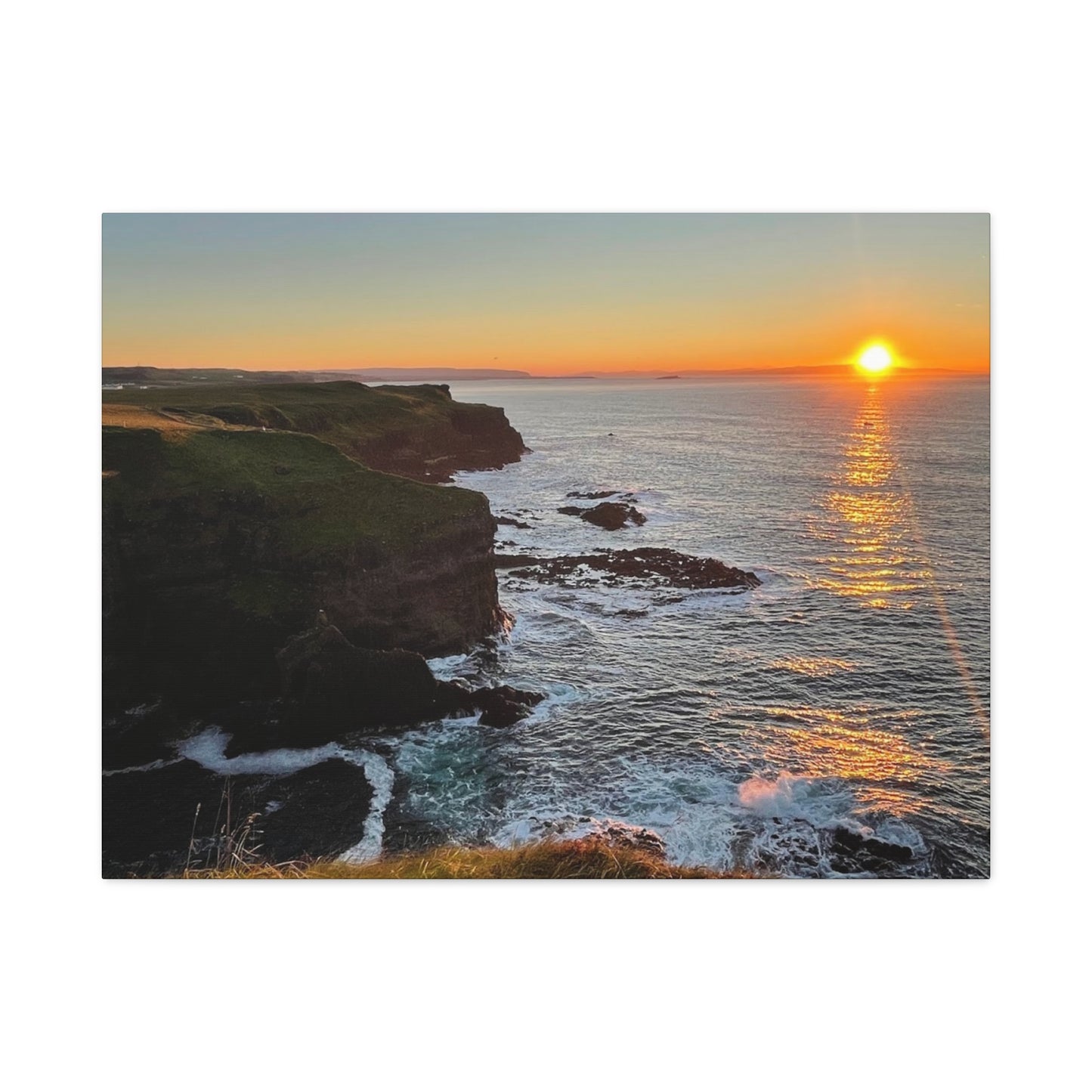 Ocean Sunset Canvas Wall Art - Scenic Coastal Horizon