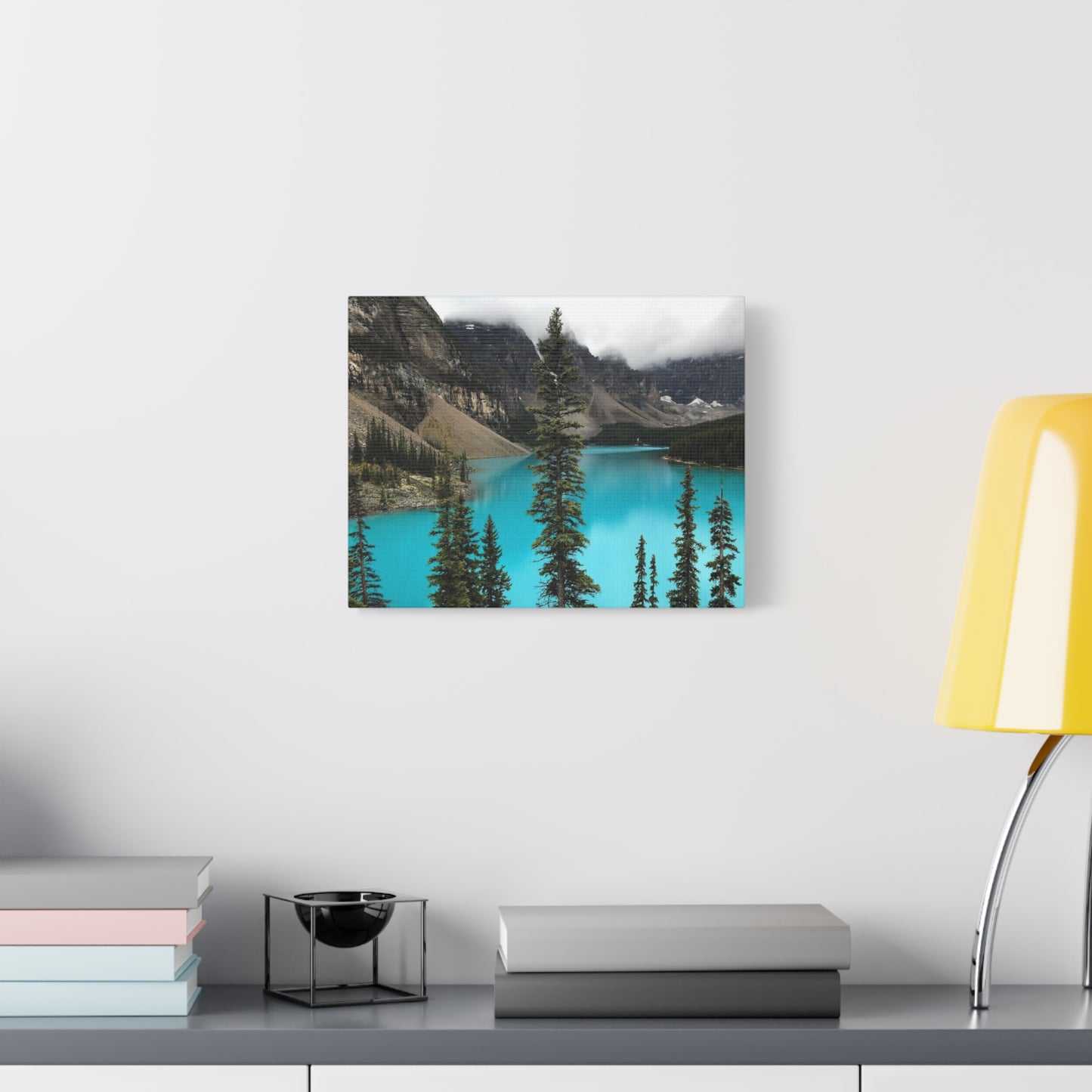 Scenic Landscape Canvas Wall Art - Tranquil Mountain Lake Decor