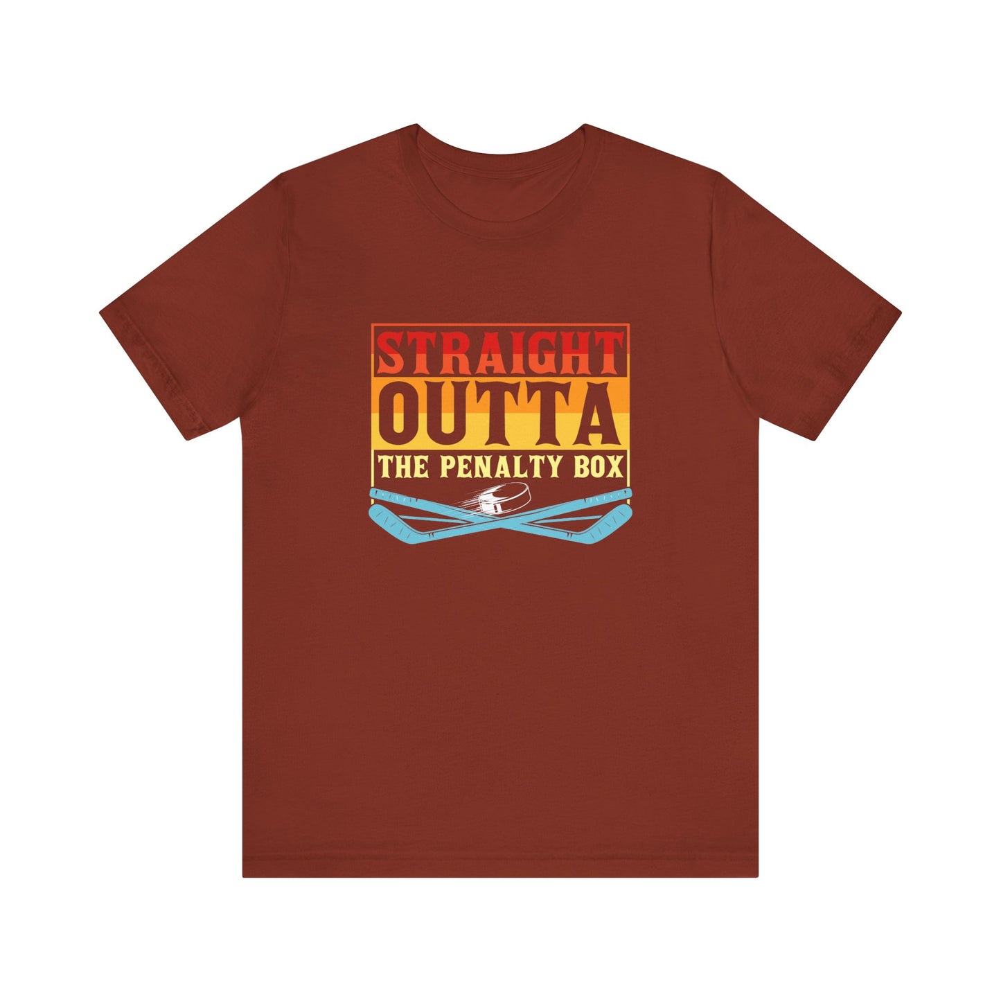 Straight Outta The Penalty Box Unisex T-Shirt - Fun Sports Tee for Game Day Hockey