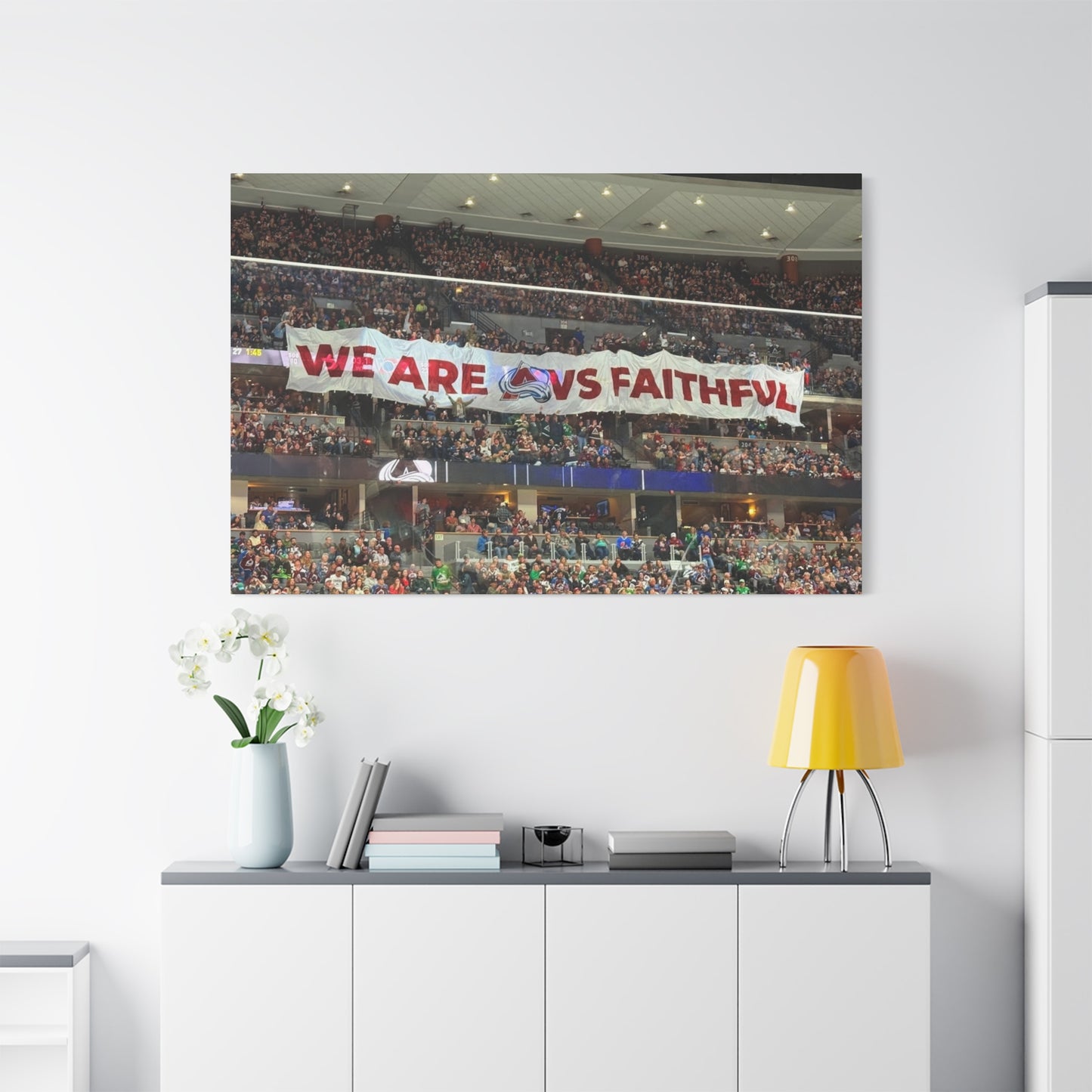 Stretched Canvas Wall Art - "We Are vs Faithful" - Colorado Avalanche - Ball Arena