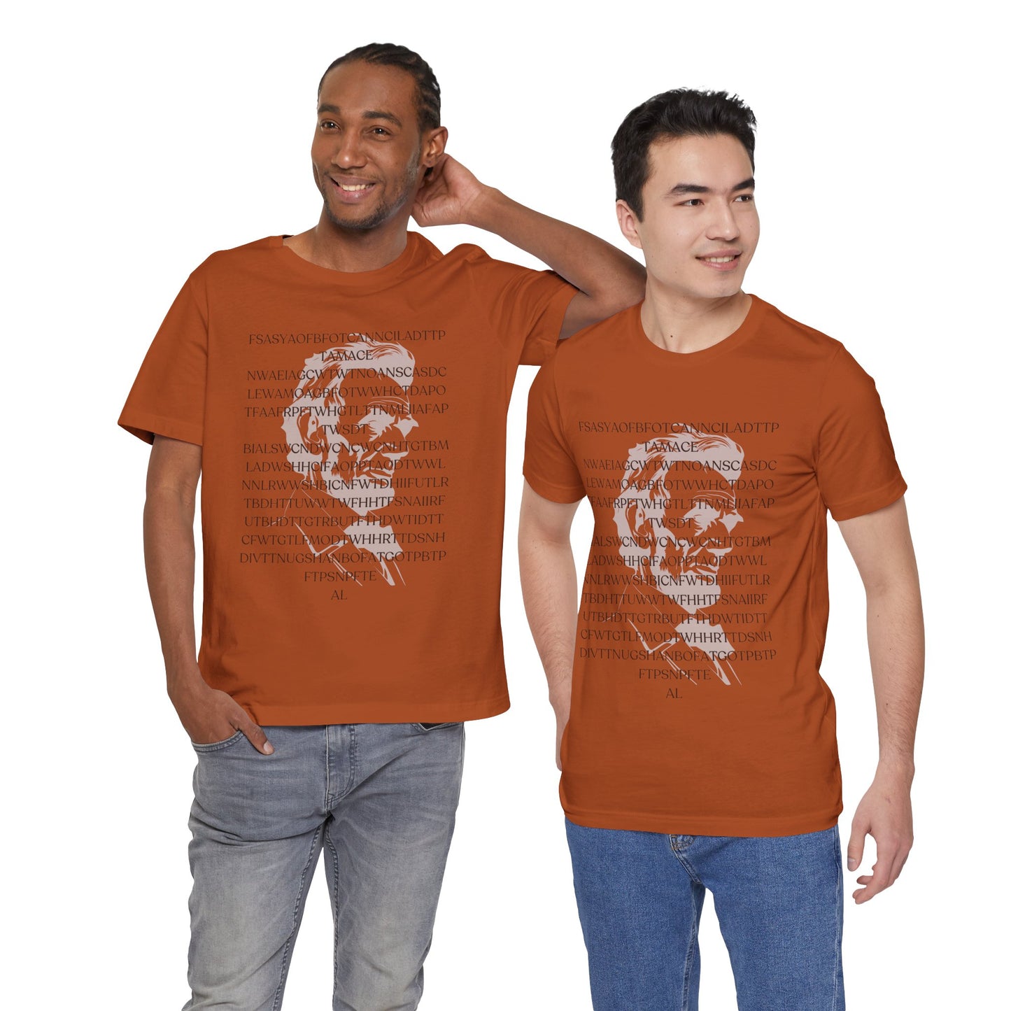 Lincoln's Gettysburg Address Unisex Jersey Short Sleeve Tee with Text Design