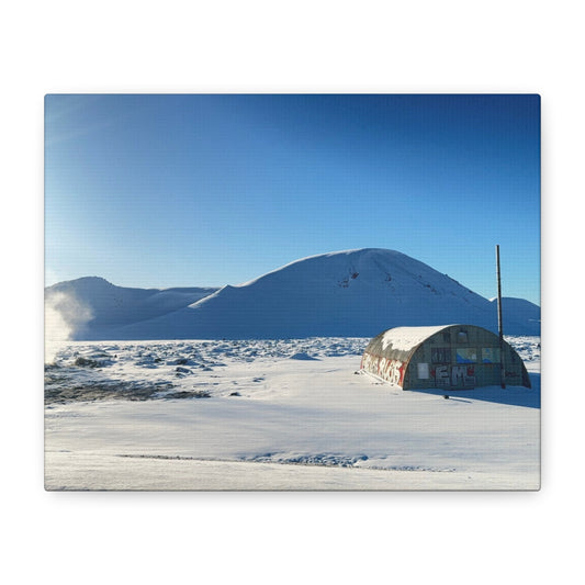 Snow-Covered Landscape Canvas Art - Stretched Matte Print