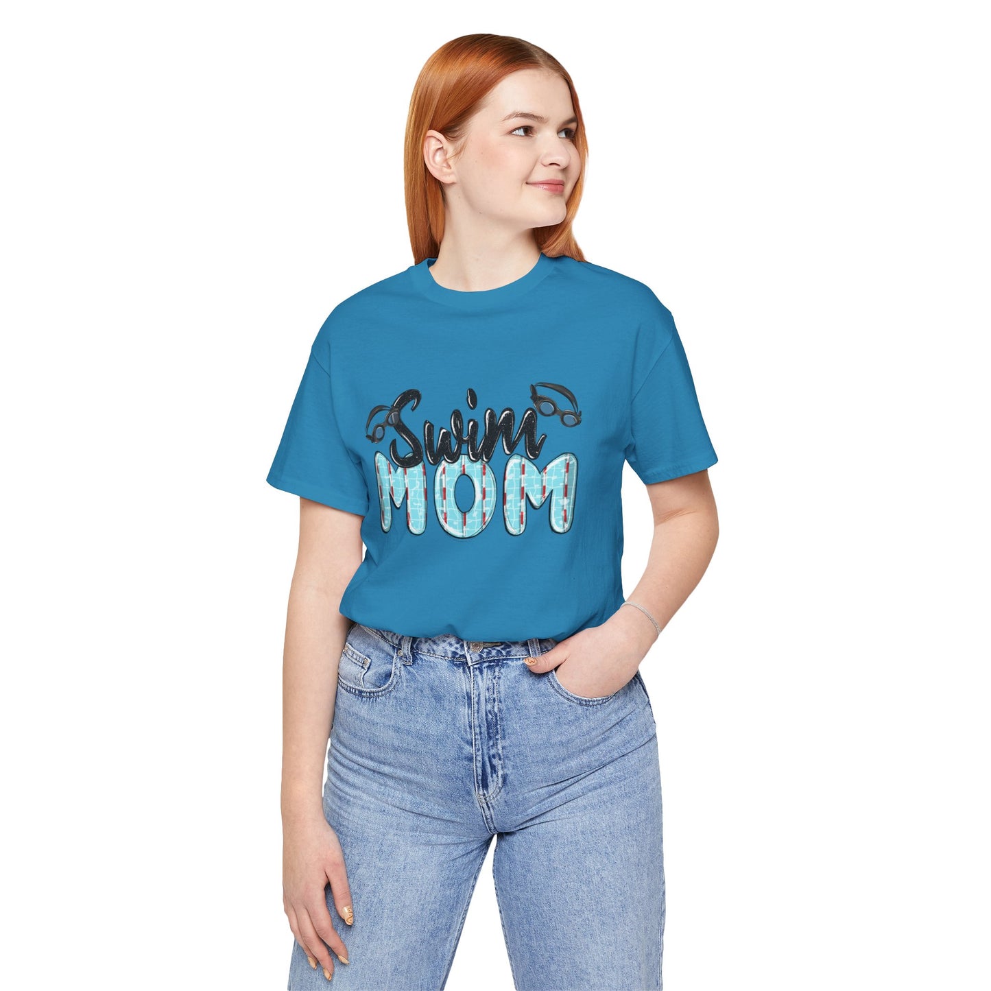 Swim Mom Unisex Jersey Tee - Perfect Gift for Aquatic Enthusiasts