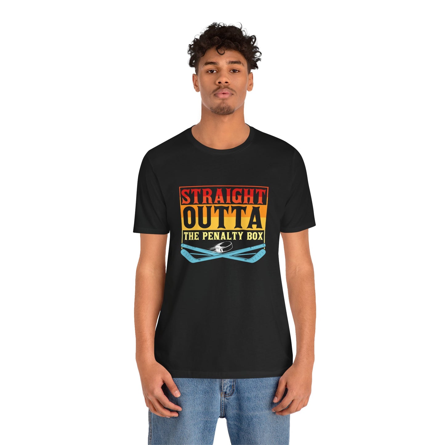 Straight Outta The Penalty Box Unisex T-Shirt - Fun Sports Tee for Game Day Hockey