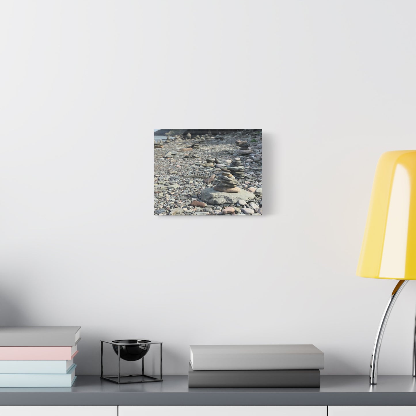 Serene Rock Balancing Canvas Art - 1.25" Matte Stretched Wall Décor