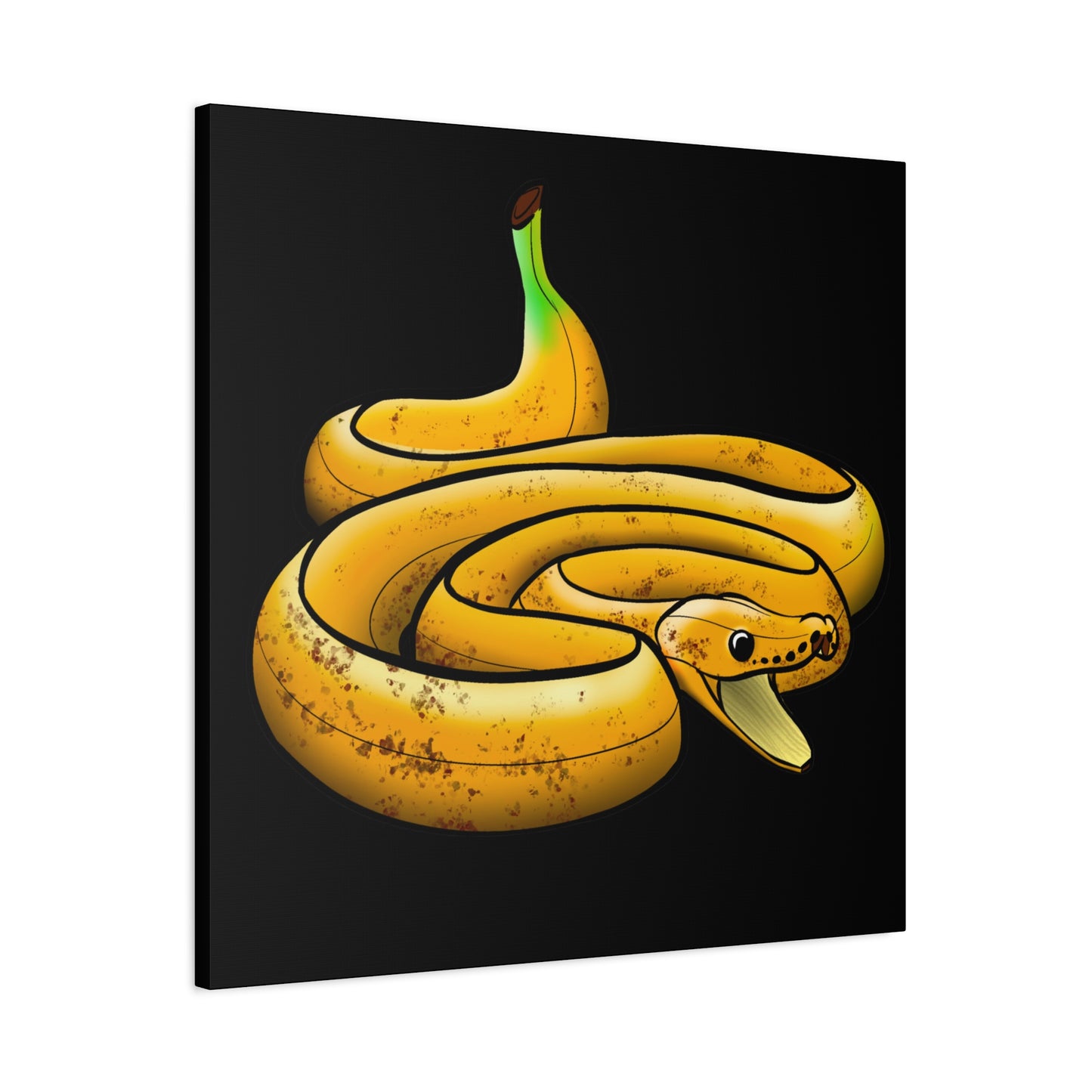 Funny Banana Snake Canvas Art - Quirky Home Decor for Animal Lovers