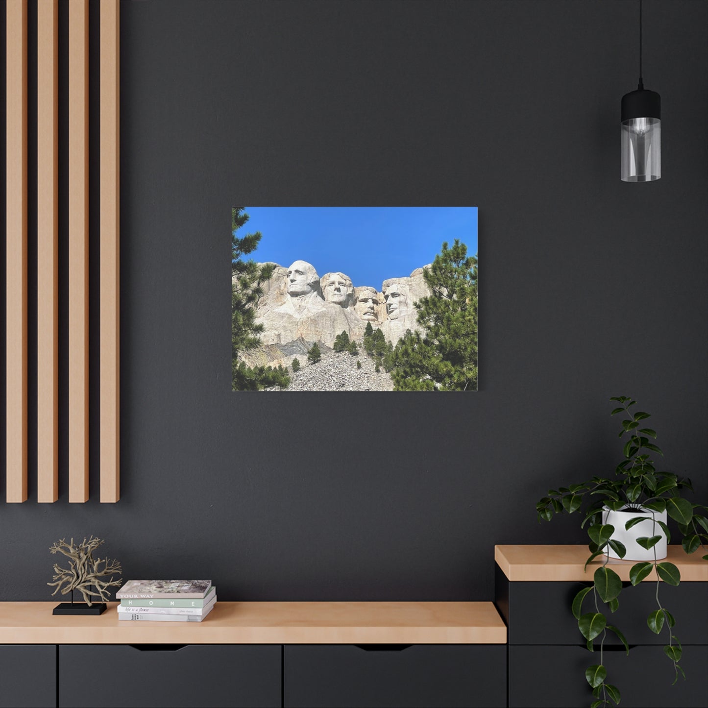 Rustic Mount Rushmore Canvas Art - Stretched Wall Decor