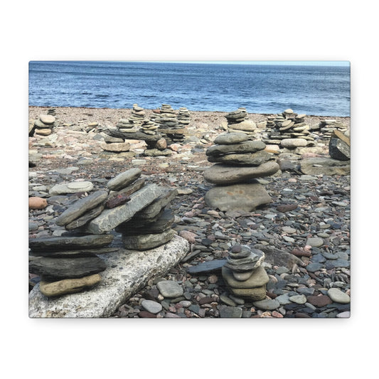 Tranquil Stone Stack Canvas Wall Art, Inspirational Home Decor, Serenity Gift, Nature Photography, Relaxing Living Room Art