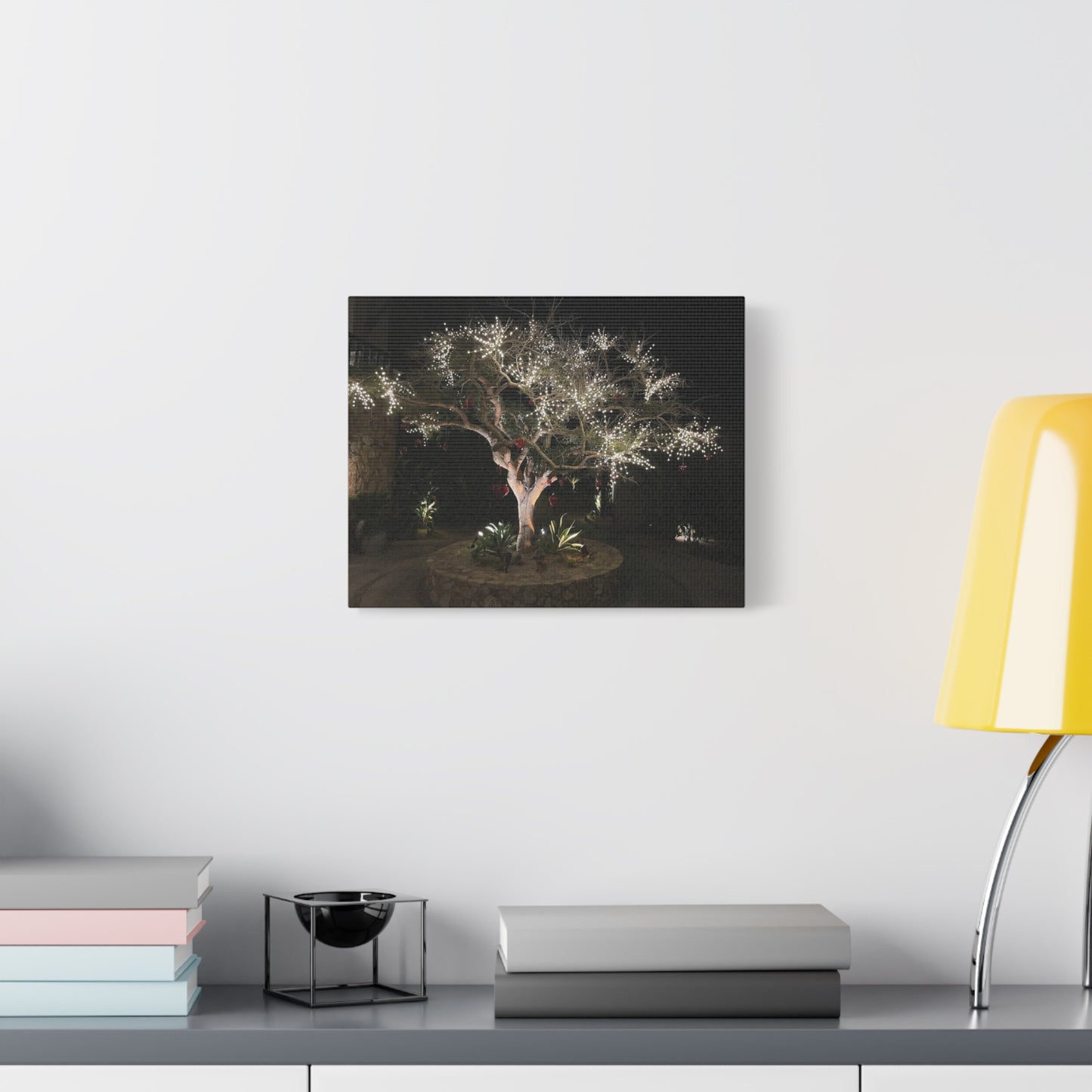 Holiday Canvas Art: Illuminated Tree Wall Decor