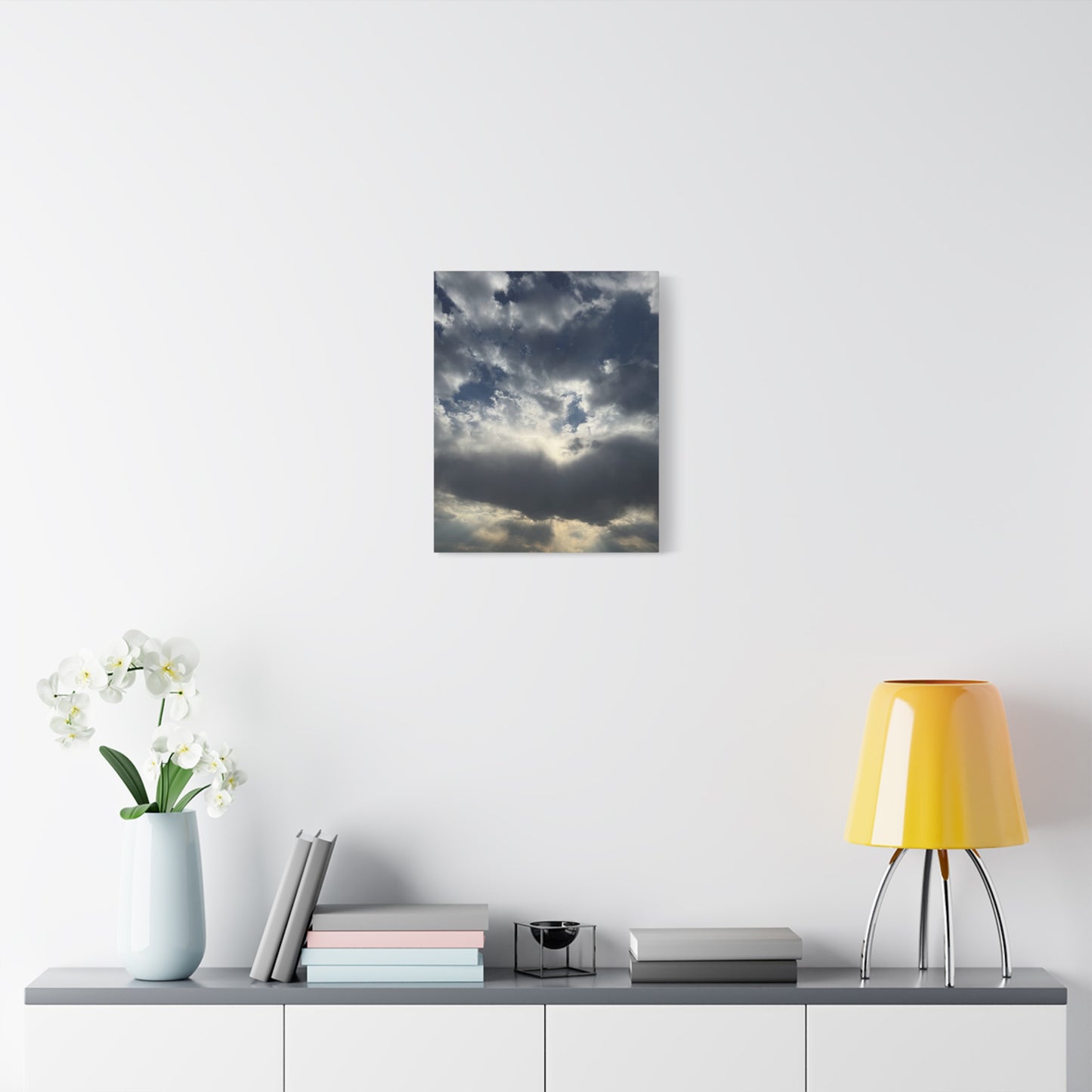 Cloudy Sky Canvas Art - Stretched Matte Wall Decor