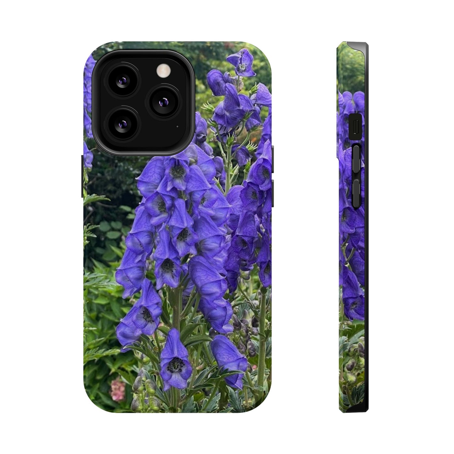 Floral Magnetic Tough Case - Vibrant Purple Flower Design for Resilience and Style