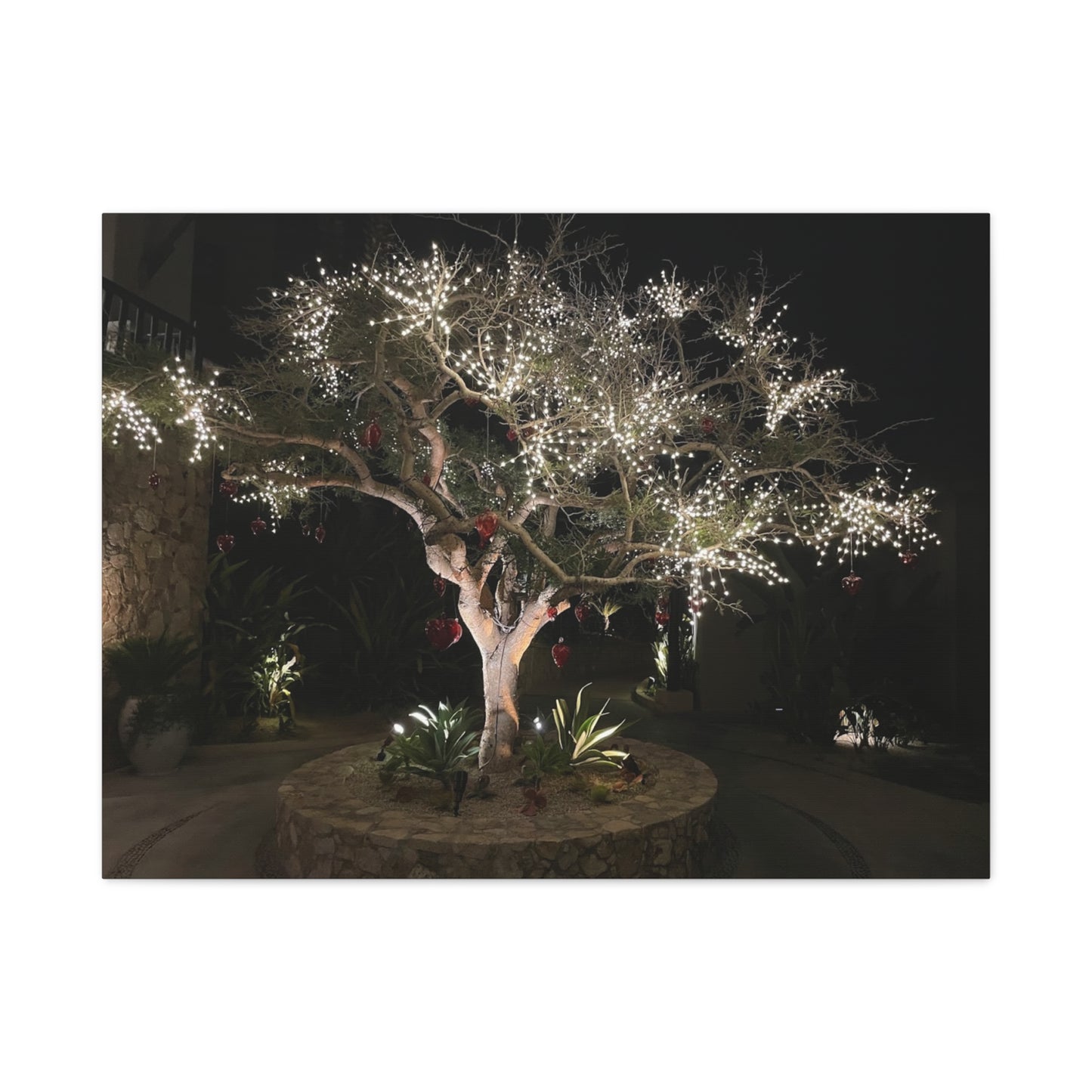 Holiday Canvas Art: Illuminated Tree Wall Decor