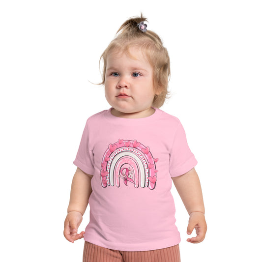 Breast Cancer Rainbow Baby Short Sleeve T-Shirt