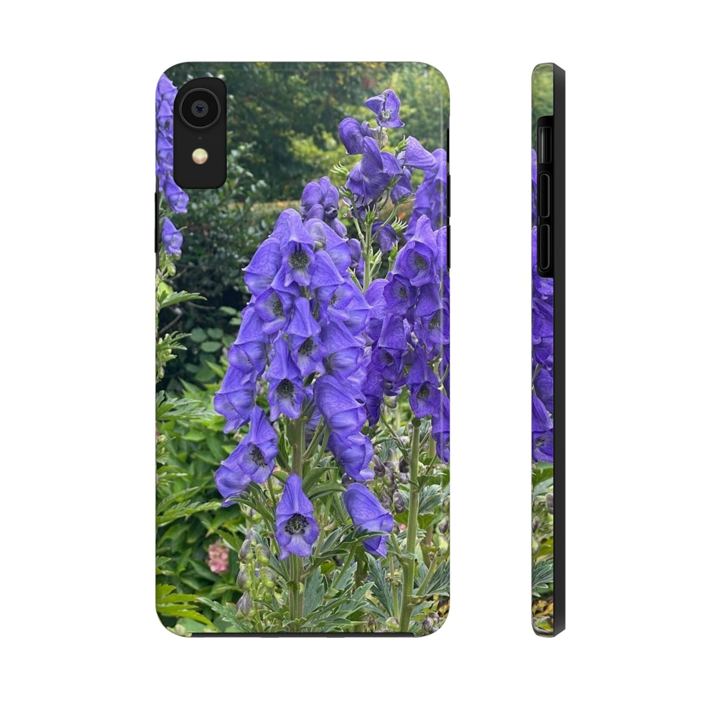 Elegant Floral Tough Phone Case - Purple Aconite Design