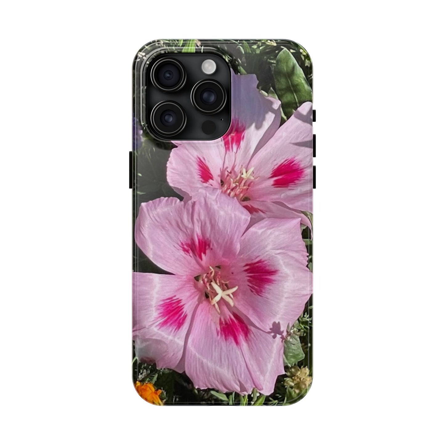Vibrant Floral Tough Phone Case - Durable Protection with Stunning Pink Flowers