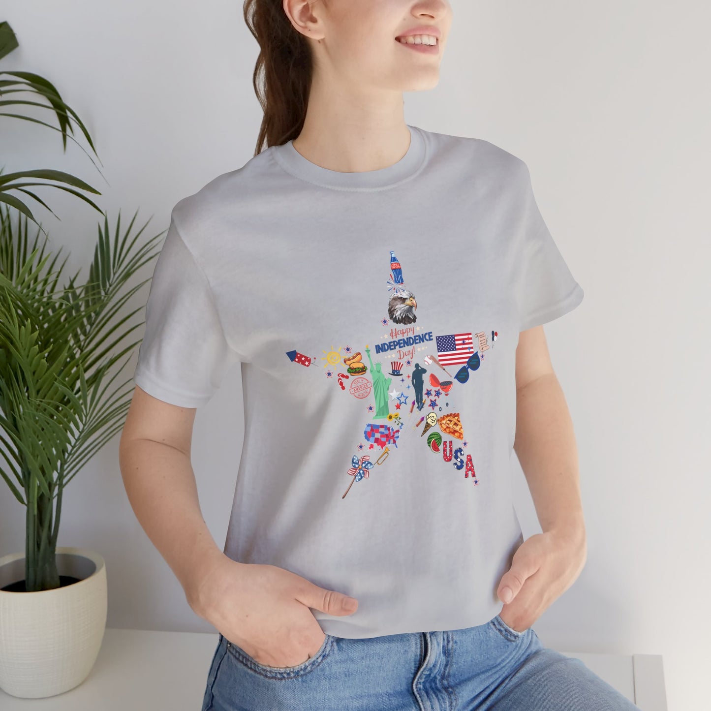 Independence Day Unisex Graphic Tee - Star Design for Celebrations