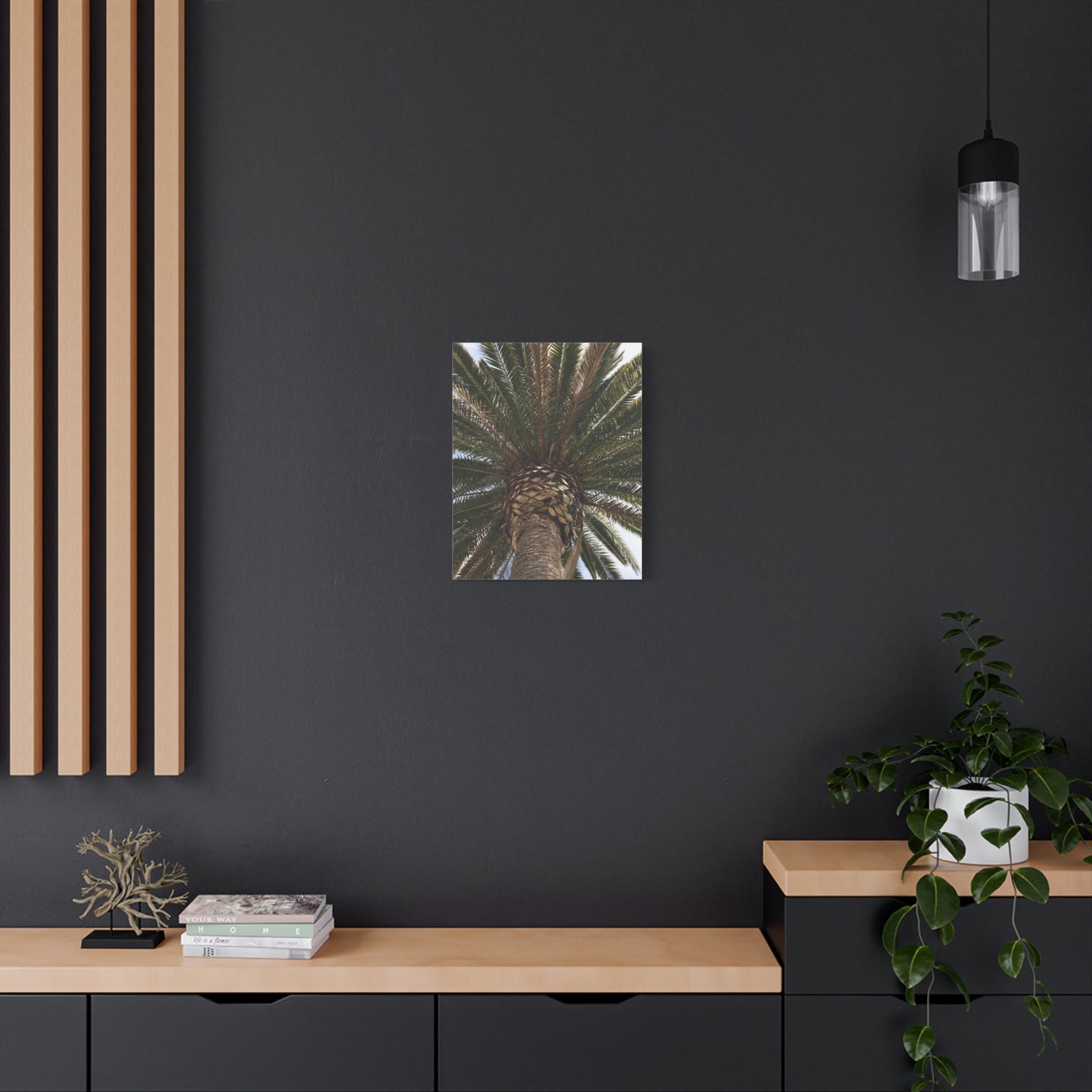 Tropical Palm Tree Canvas Art - Stretched Wall Decor for Home or Office