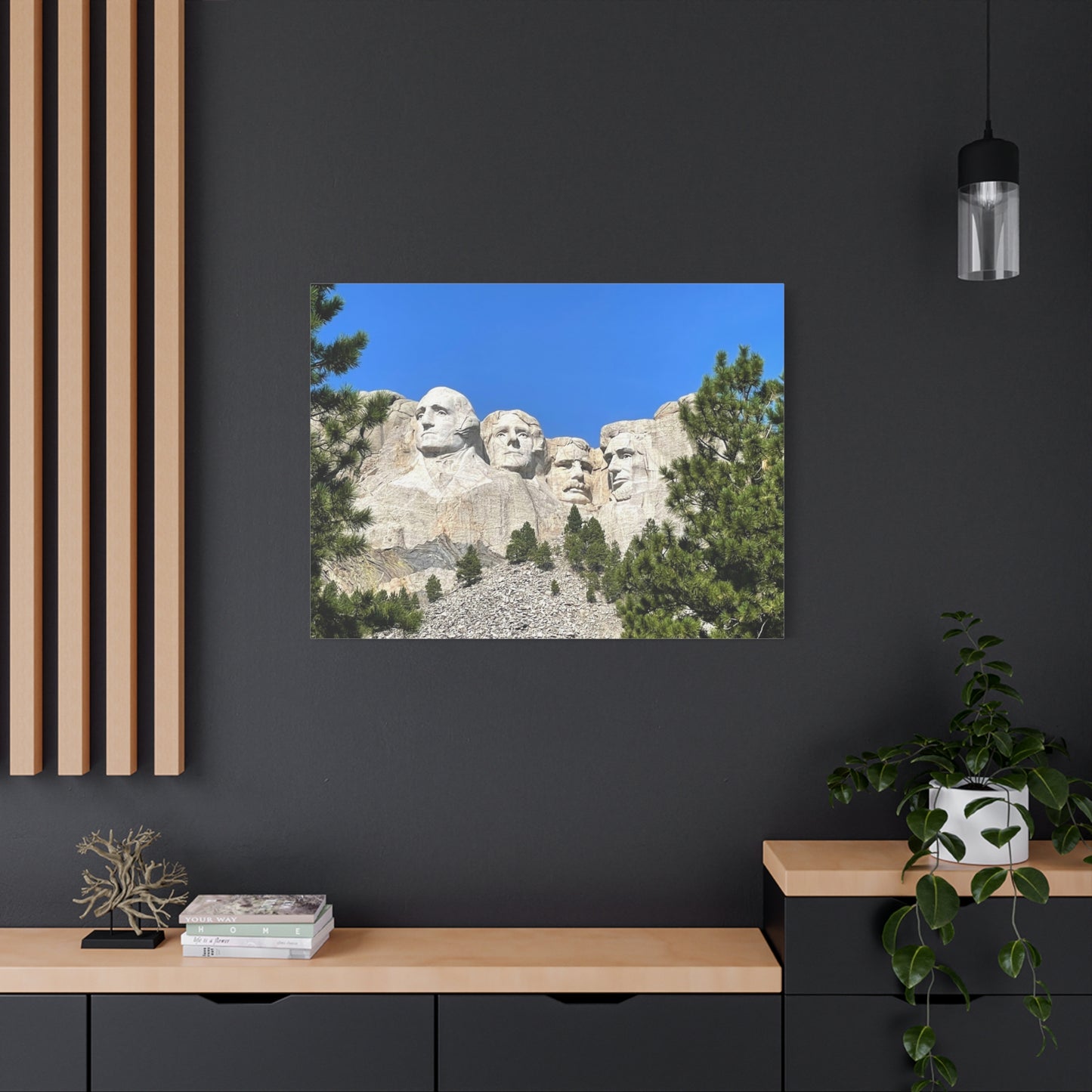 Rustic Mount Rushmore Canvas Art - Stretched Wall Decor