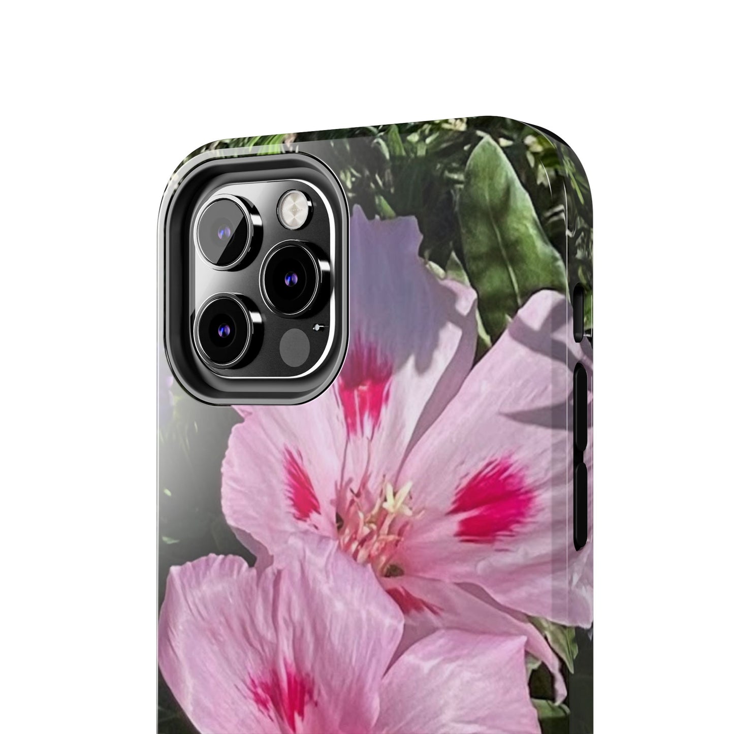 Vibrant Floral Tough Phone Case - Durable Protection with Stunning Pink Flowers
