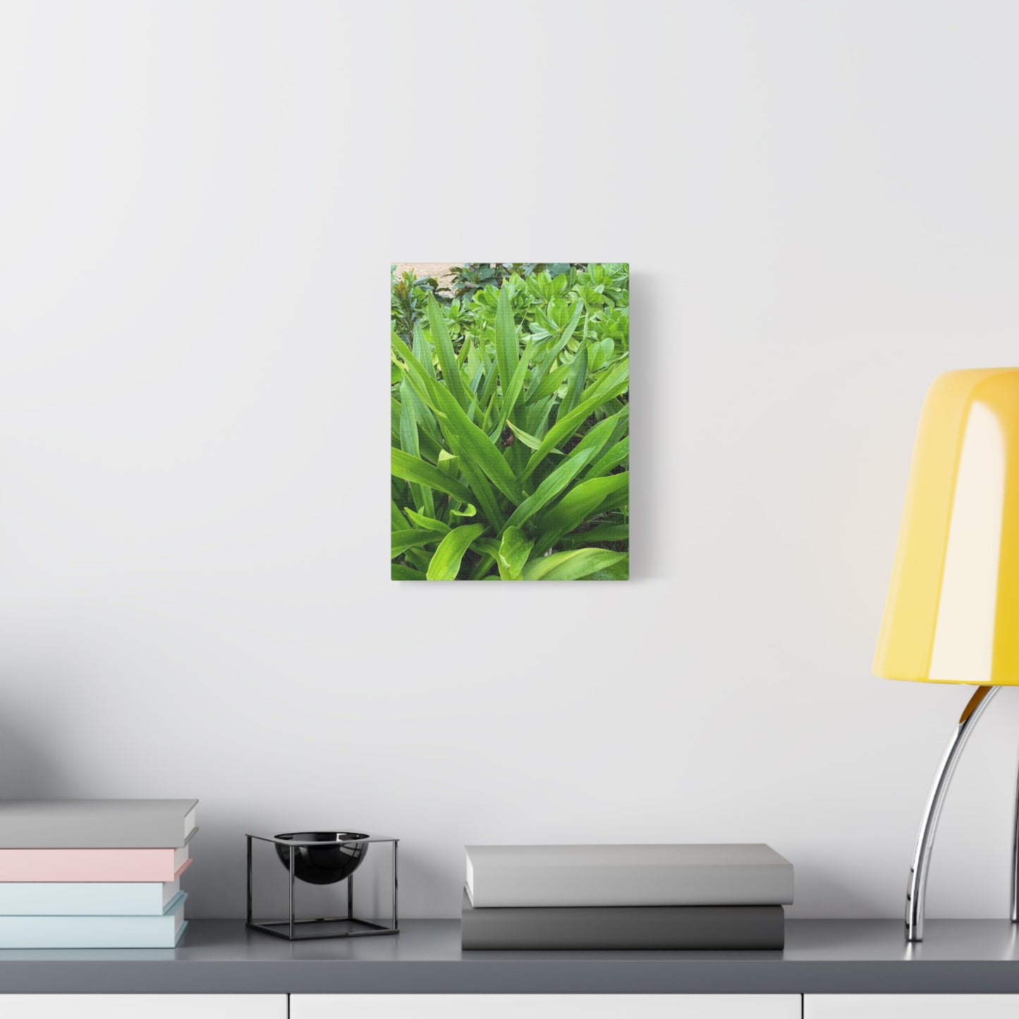 Nature-Inspired Matte Canvas Wall Art - Lush Greenery with snail