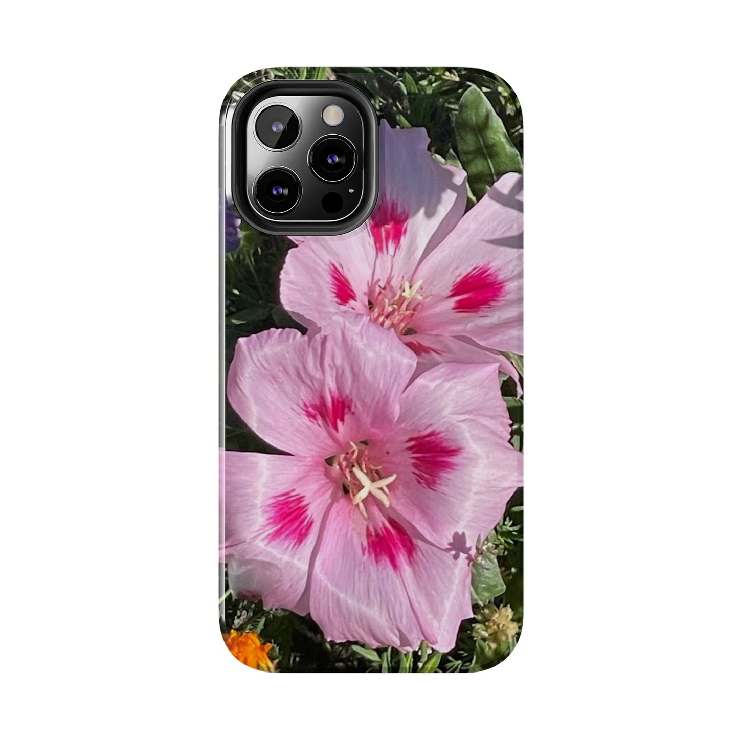 Vibrant Floral Tough Phone Case - Durable Protection with Stunning Pink Flowers