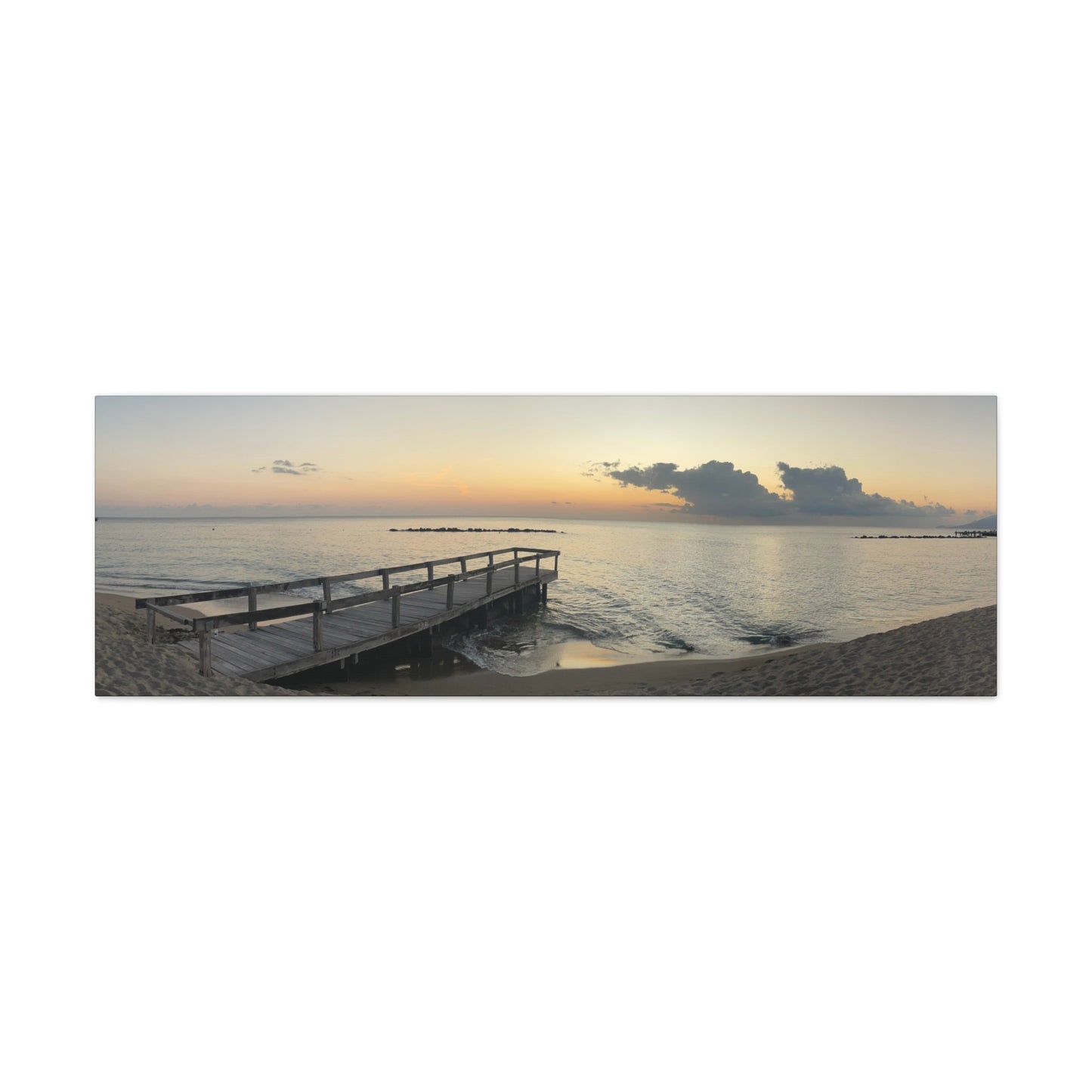 Serene Beach Sunset Canvas Wall Art