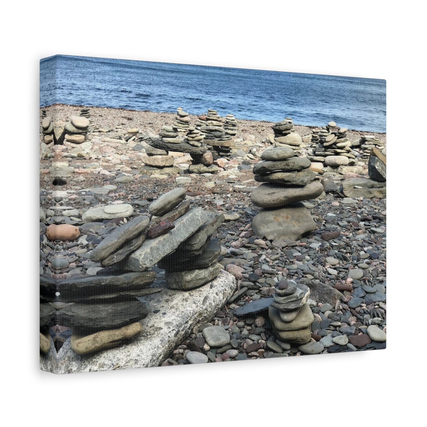 Tranquil Stone Stack Canvas Wall Art, Inspirational Home Decor, Serenity Gift, Nature Photography, Relaxing Living Room Art