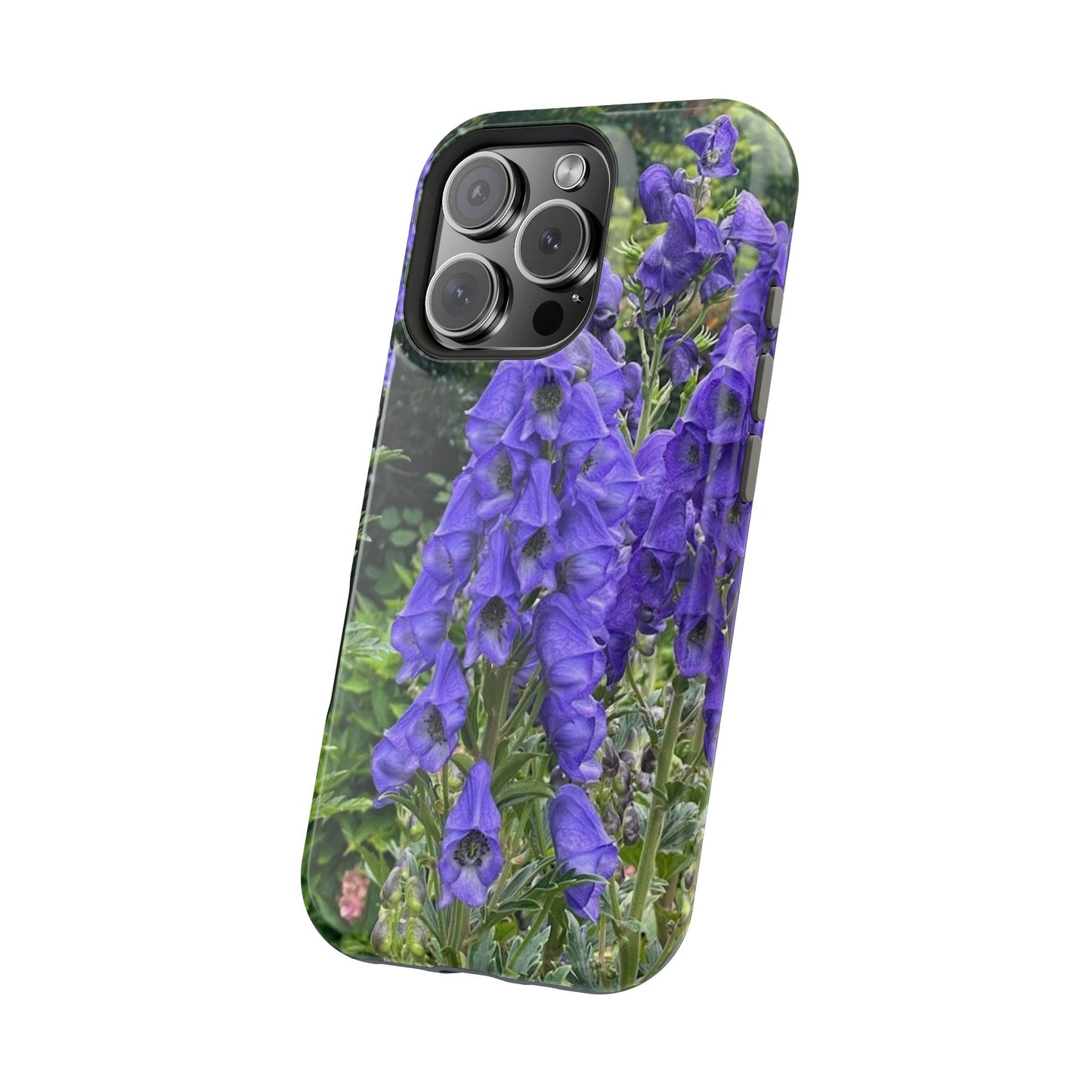 Floral Magnetic Tough Case - Vibrant Purple Flower Design for Resilience and Style