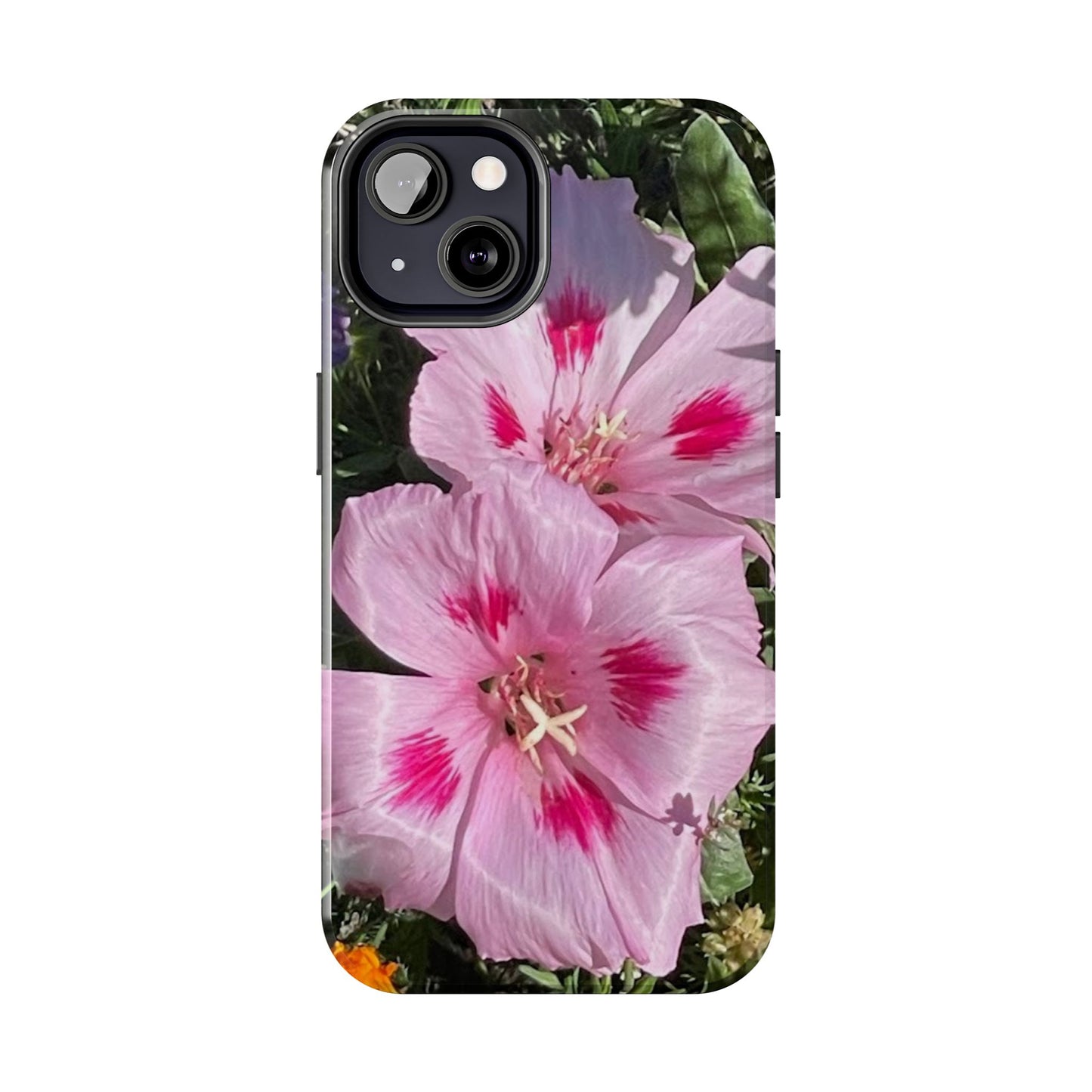 Vibrant Floral Tough Phone Case - Durable Protection with Stunning Pink Flowers