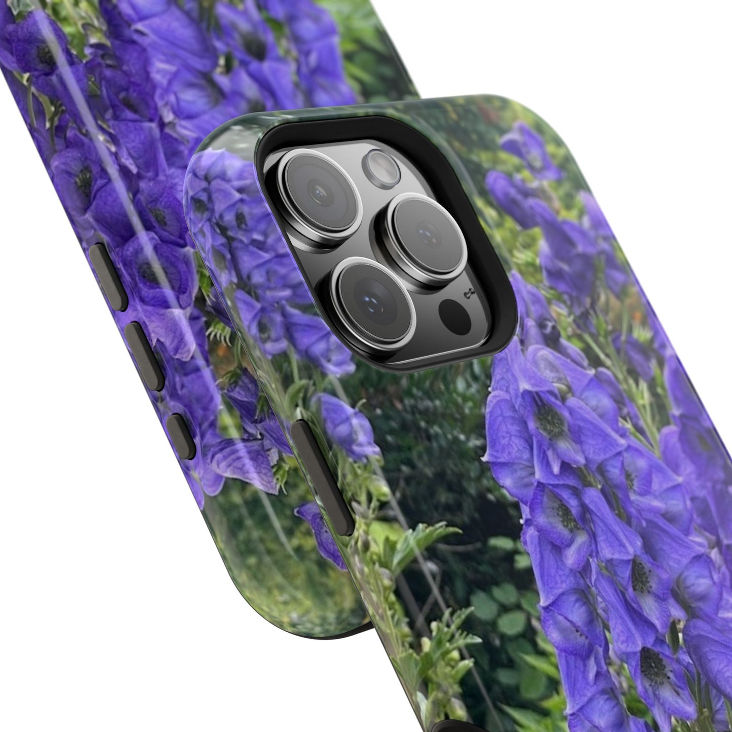 Floral Magnetic Tough Case - Vibrant Purple Flower Design for Resilience and Style