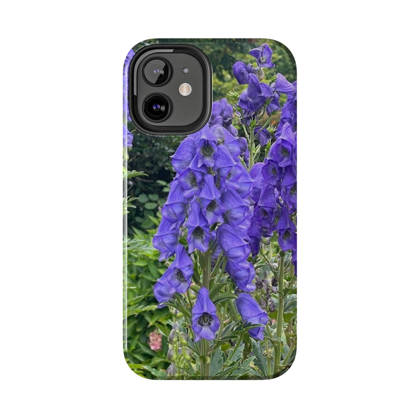 Elegant Floral Tough Phone Case - Purple Aconite Design