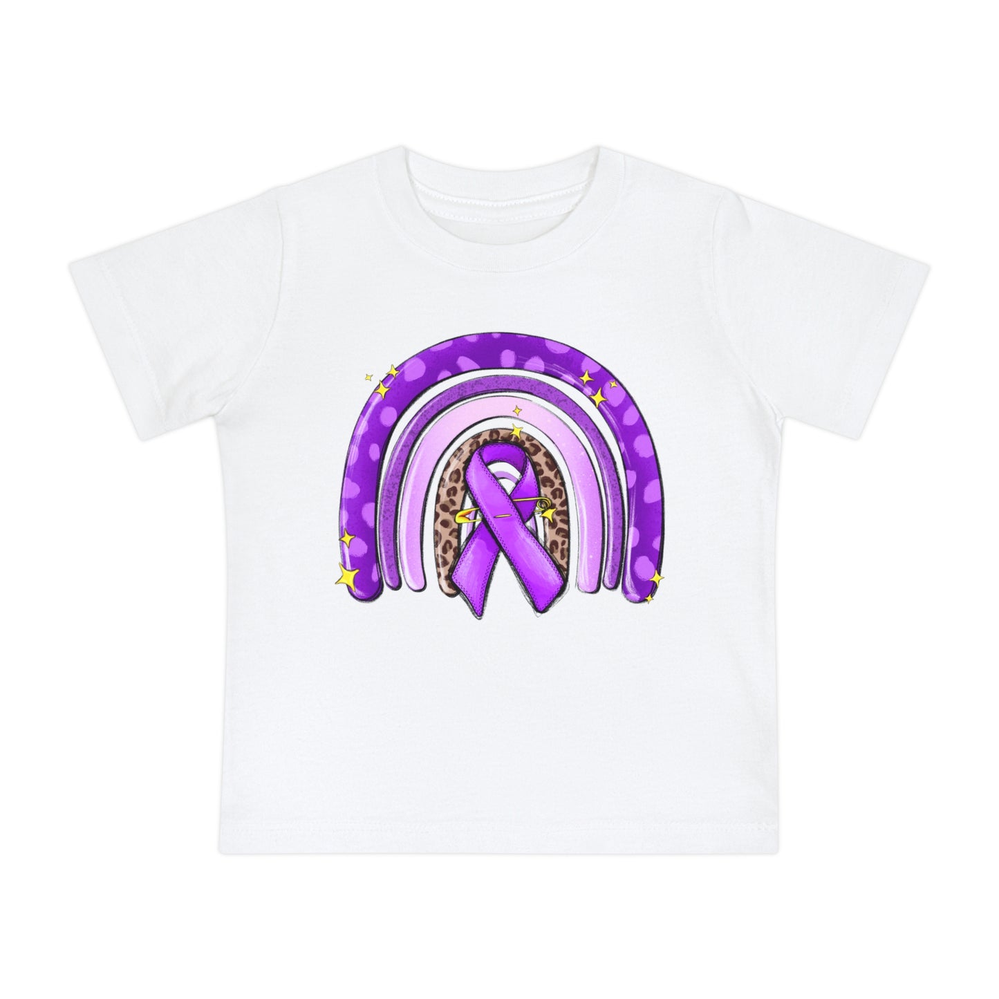 Breast Cancer Rainbow Baby Short Sleeve T-Shirt