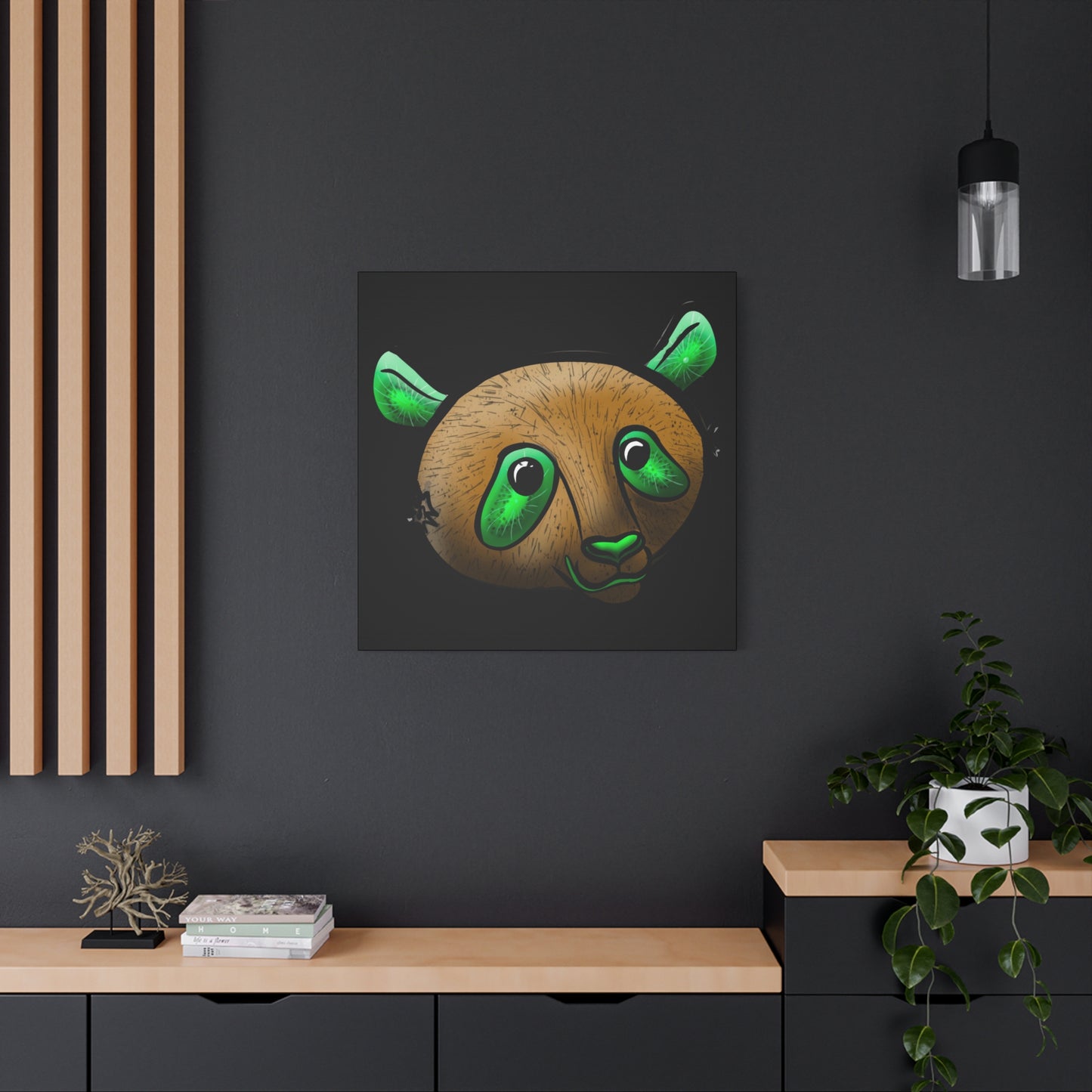 Whimsical Panda Wall Art - Vibrant Matte Canvas, 1.25 Inch