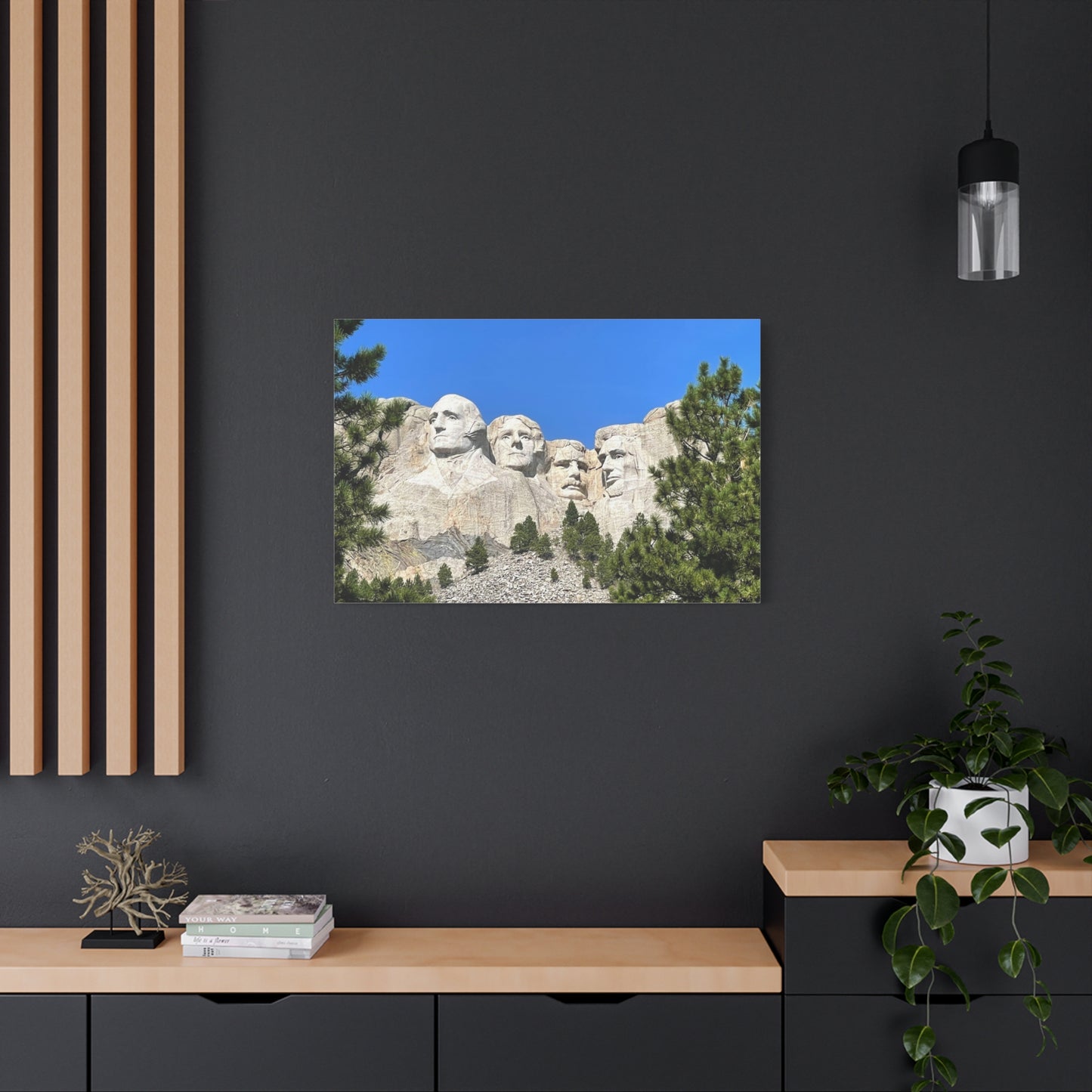 Rustic Mount Rushmore Canvas Art - Stretched Wall Decor