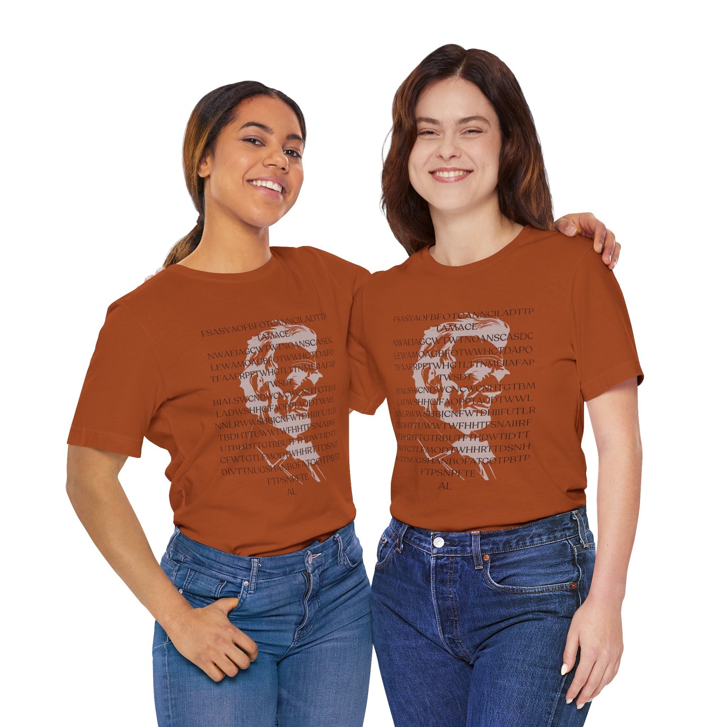 Lincoln's Gettysburg Address Unisex Jersey Short Sleeve Tee with Text Design