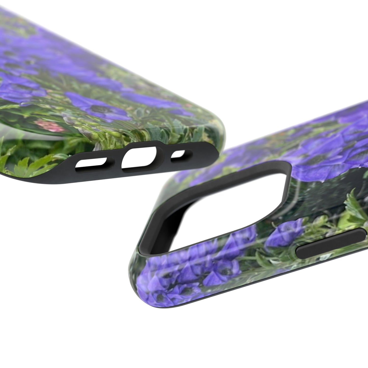 Floral Magnetic Tough Case - Vibrant Purple Flower Design for Resilience and Style