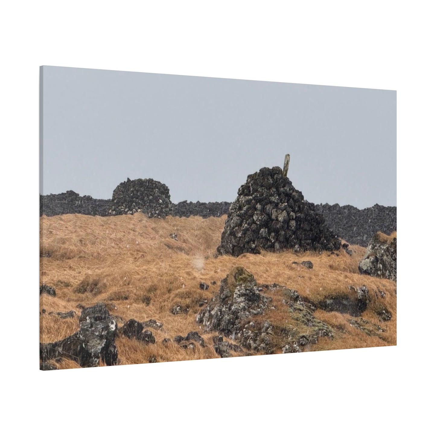 Nature-Inspired Stretched Canvas Art - Tranquil Rock Formation