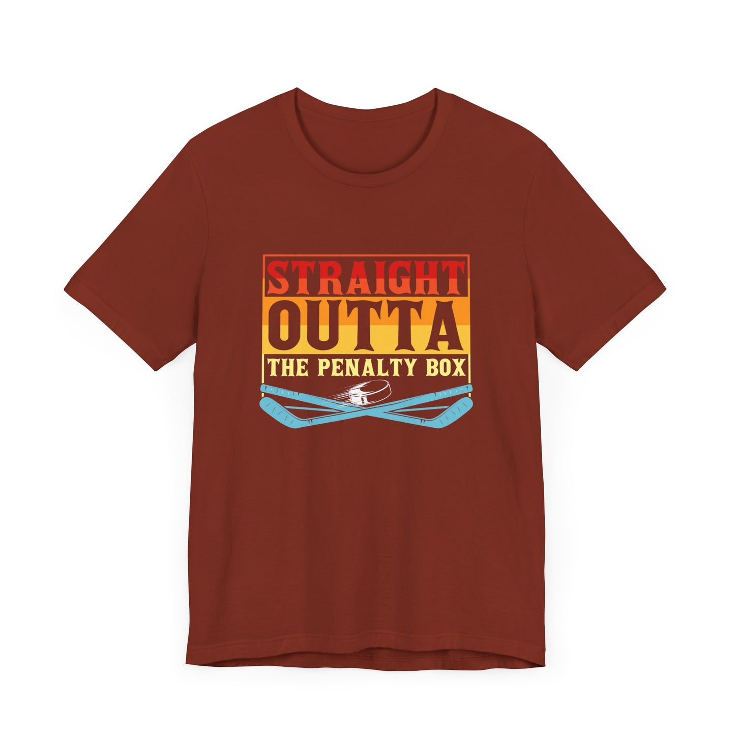 Straight Outta The Penalty Box Unisex T-Shirt - Fun Sports Tee for Game Day Hockey