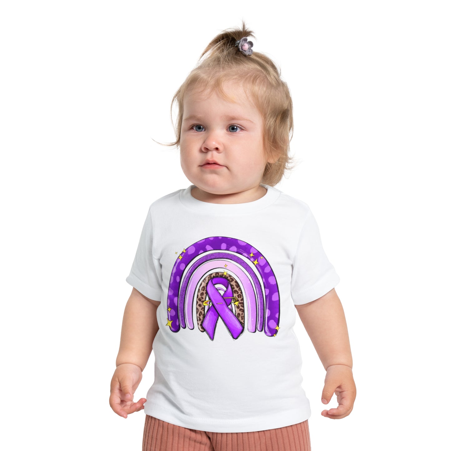 Breast Cancer Rainbow Baby Short Sleeve T-Shirt