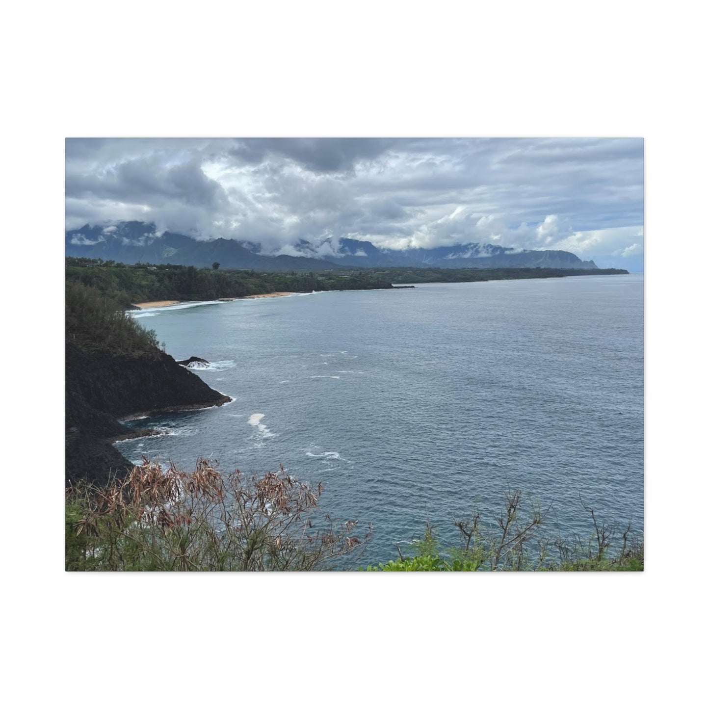 Coastal Landscape Canvas Wall Art - Tranquil Ocean View