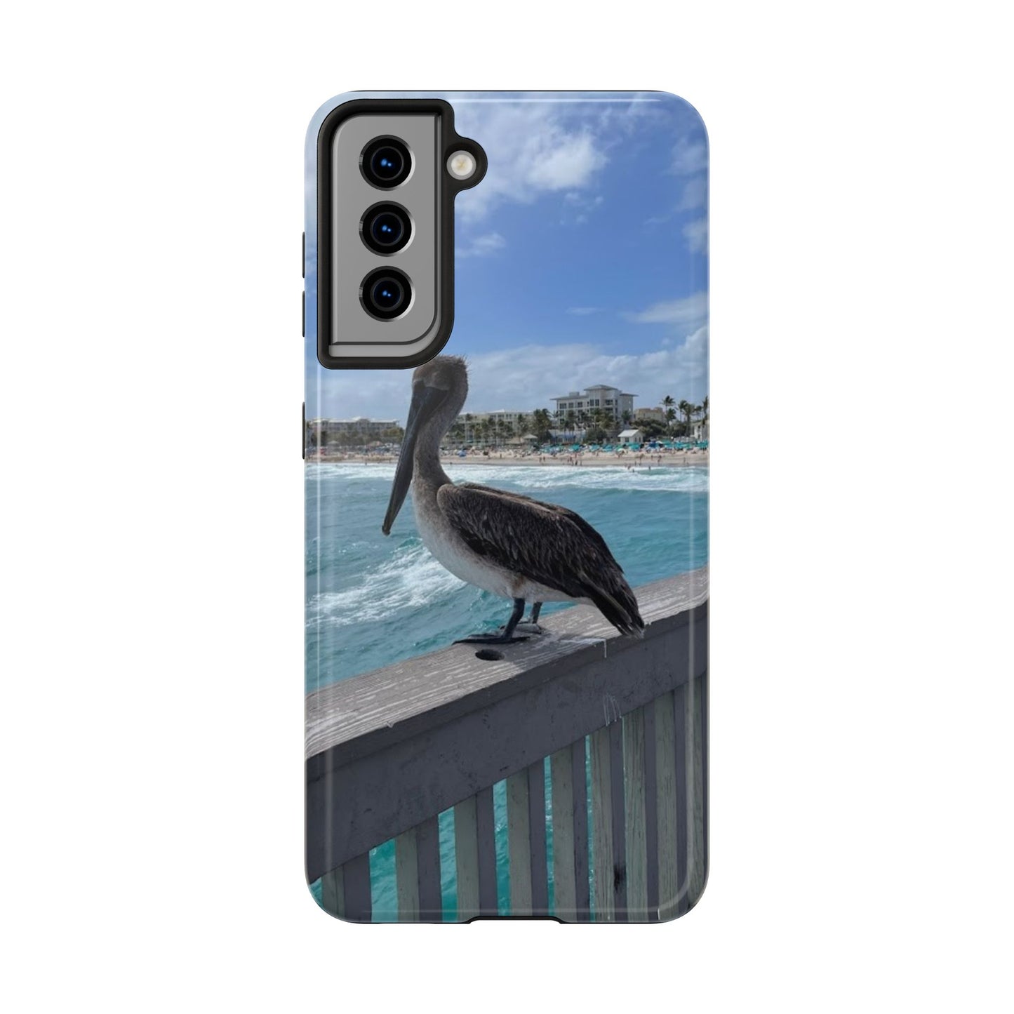 Coastal Pelican Tough Phone Cases - Durable Protection with Ocean Vibe
