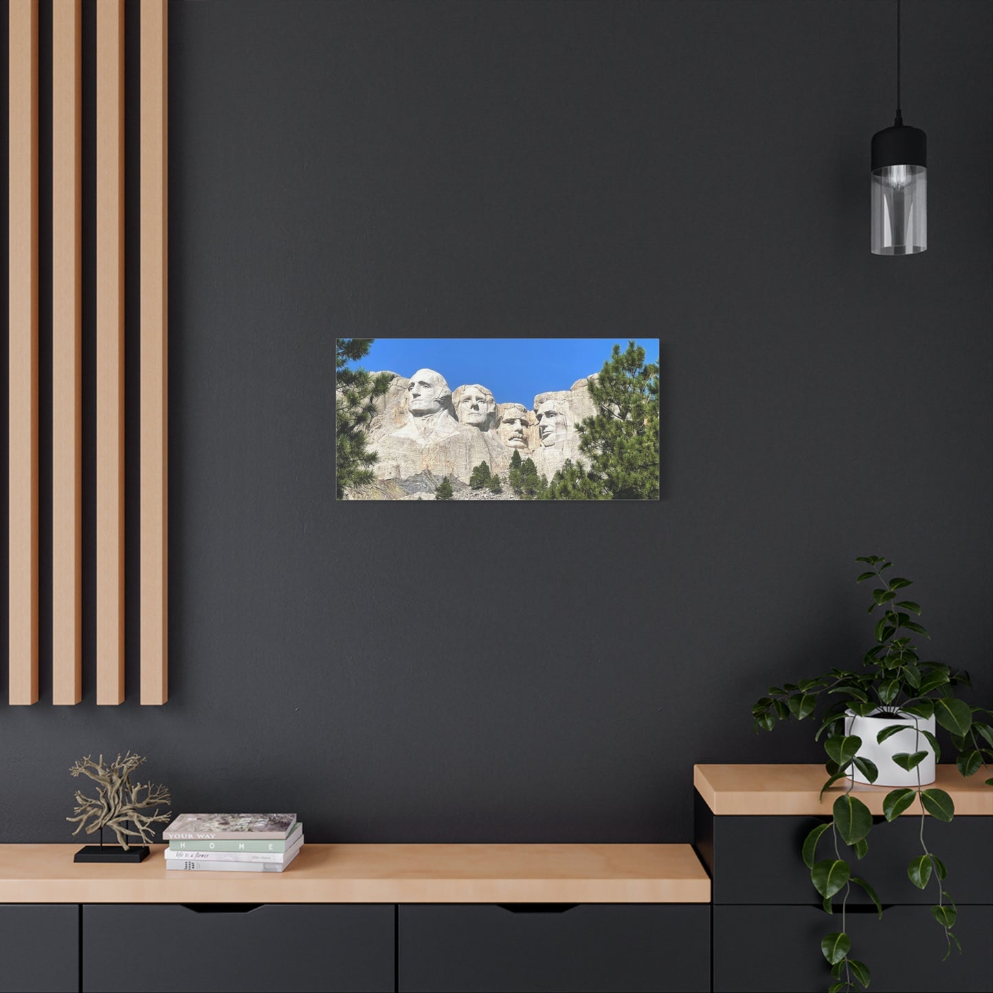 Rustic Mount Rushmore Canvas Art - Stretched Wall Decor